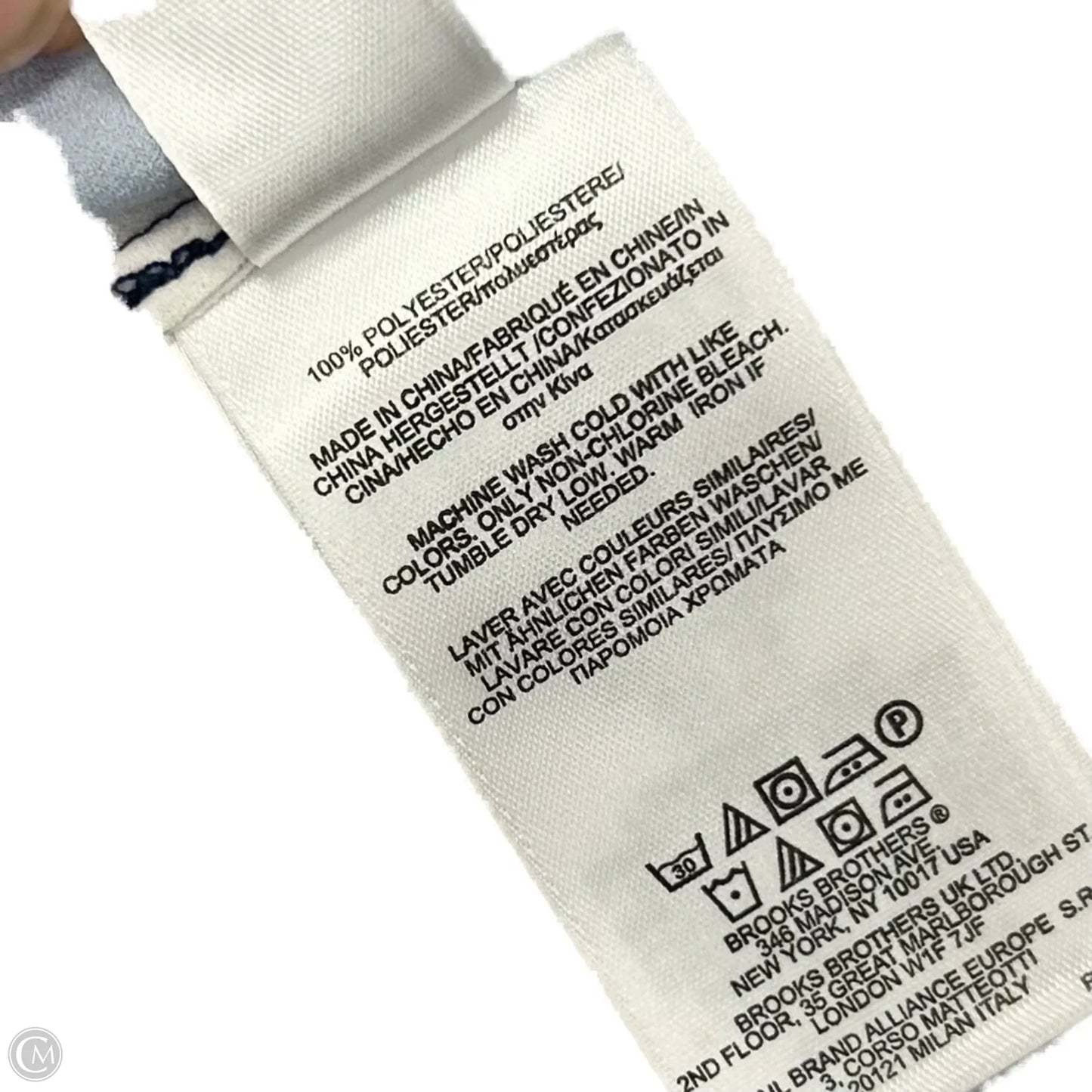 Top Long Sleeve By Brooks Brothers In Blue & Red & White, Size: Xl