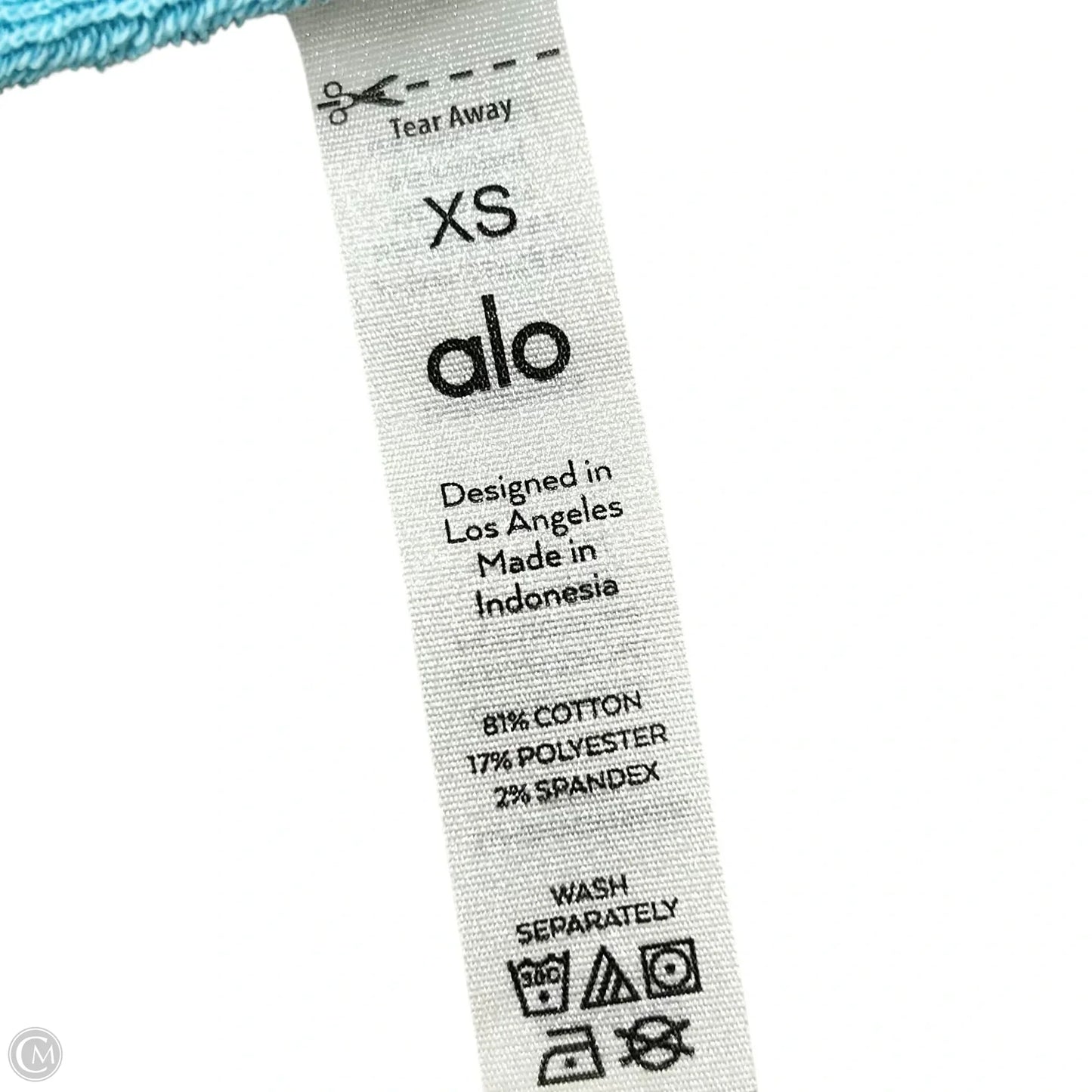 Top Short Sleeve By Alo In Blue, Size: Xs