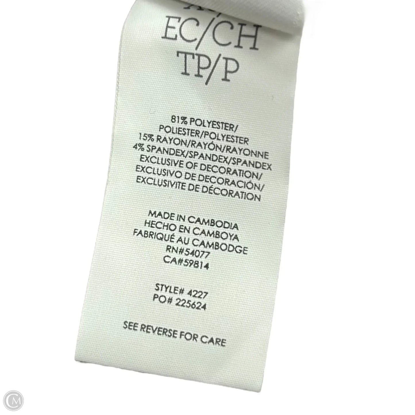 Poncho By Cabi In Plaid Pattern, Size: Xs/S