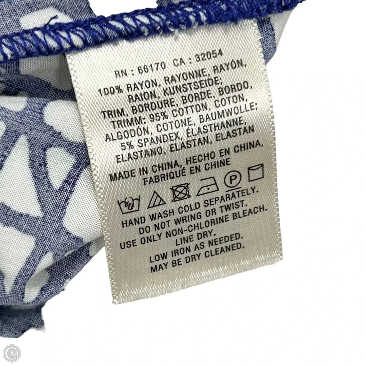 Dress Casual Midi By Maeve In Blue & White, Size: M