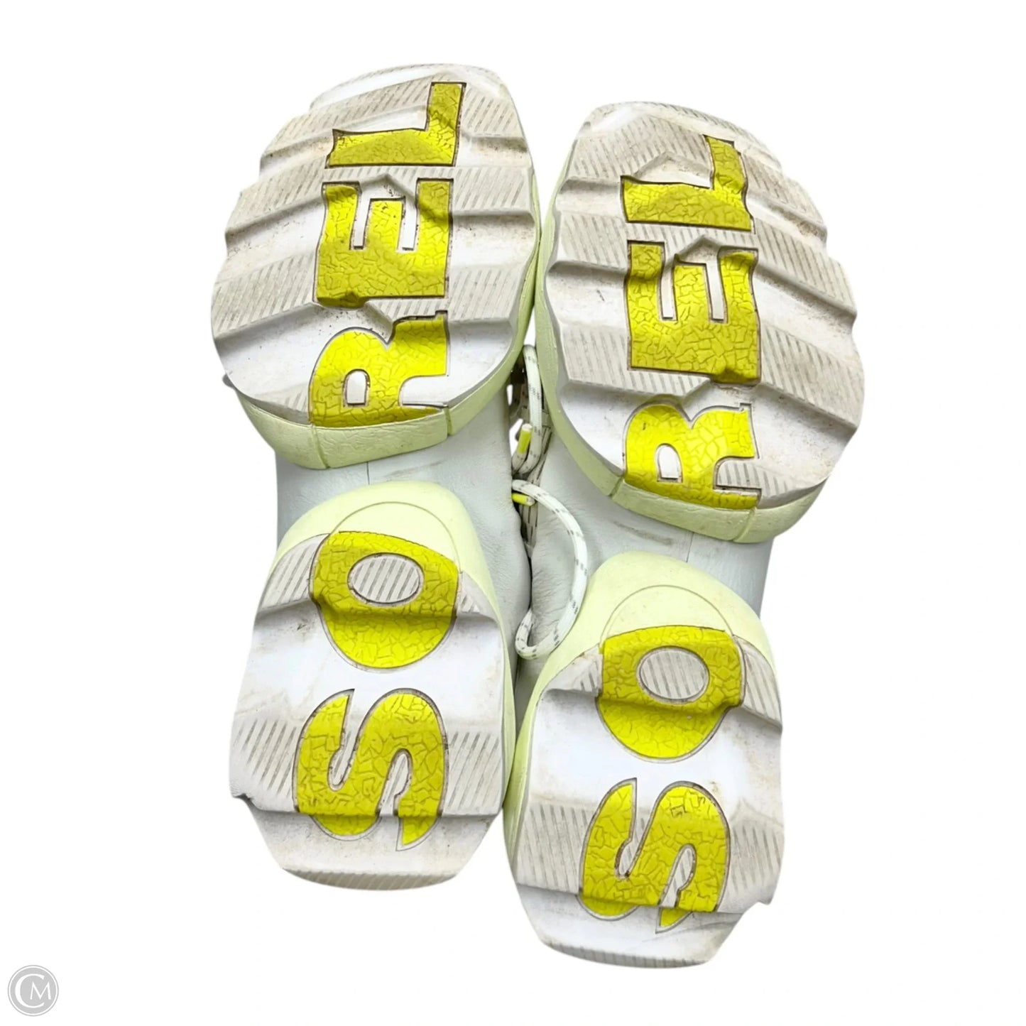 Shoes Athletic By Sorel In Cream & Yellow, Size: 9