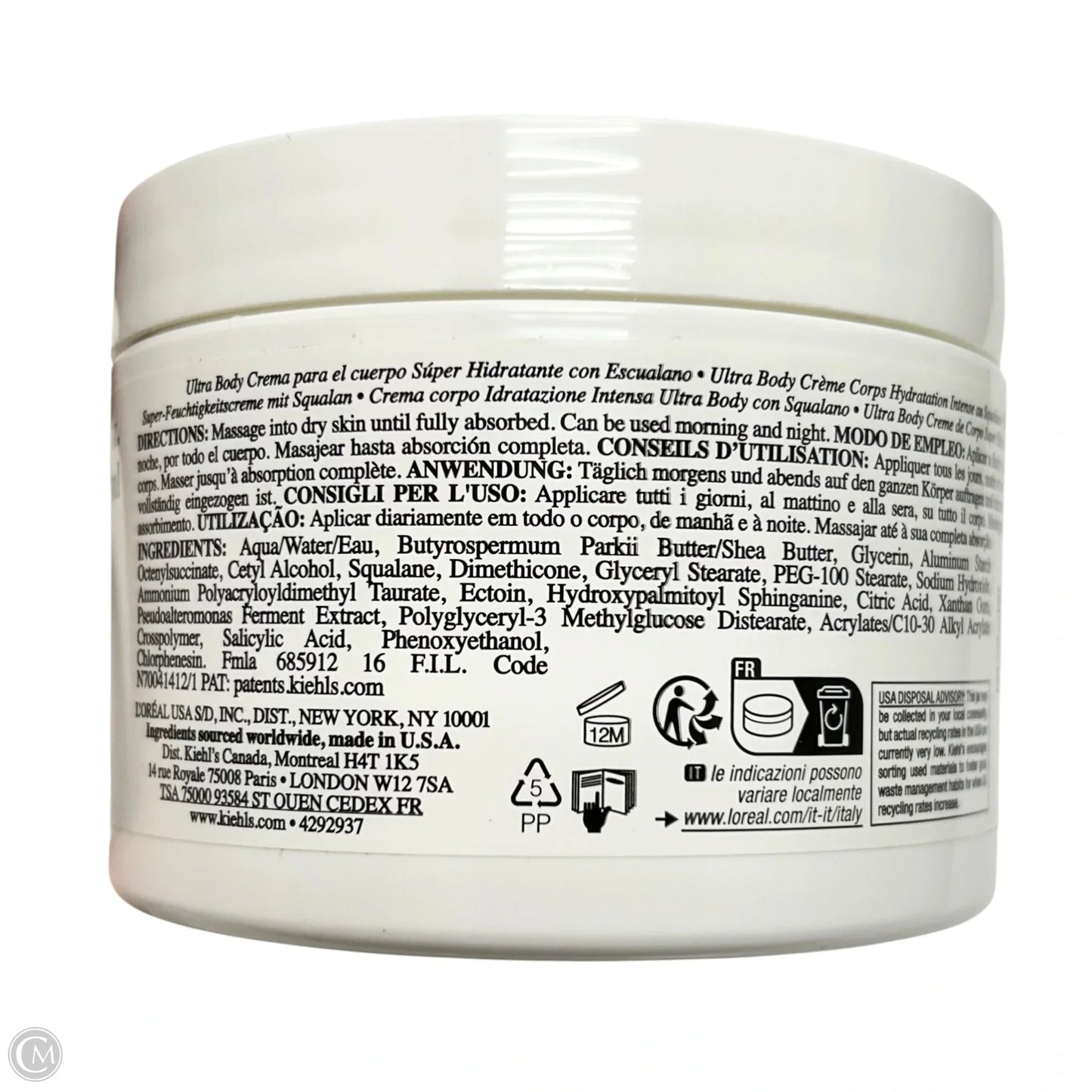 Body Moisturizer By Kiehl's, Size: Medium