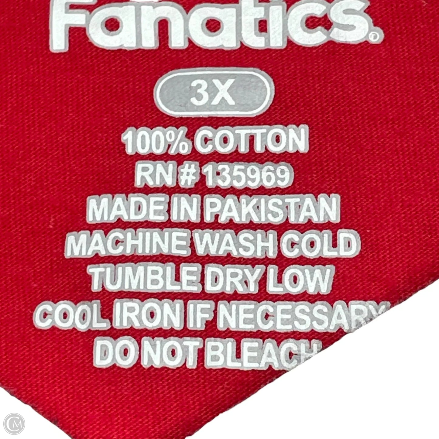 Athletic Top Short Sleeve By Fanatics In Red, Size: 3x