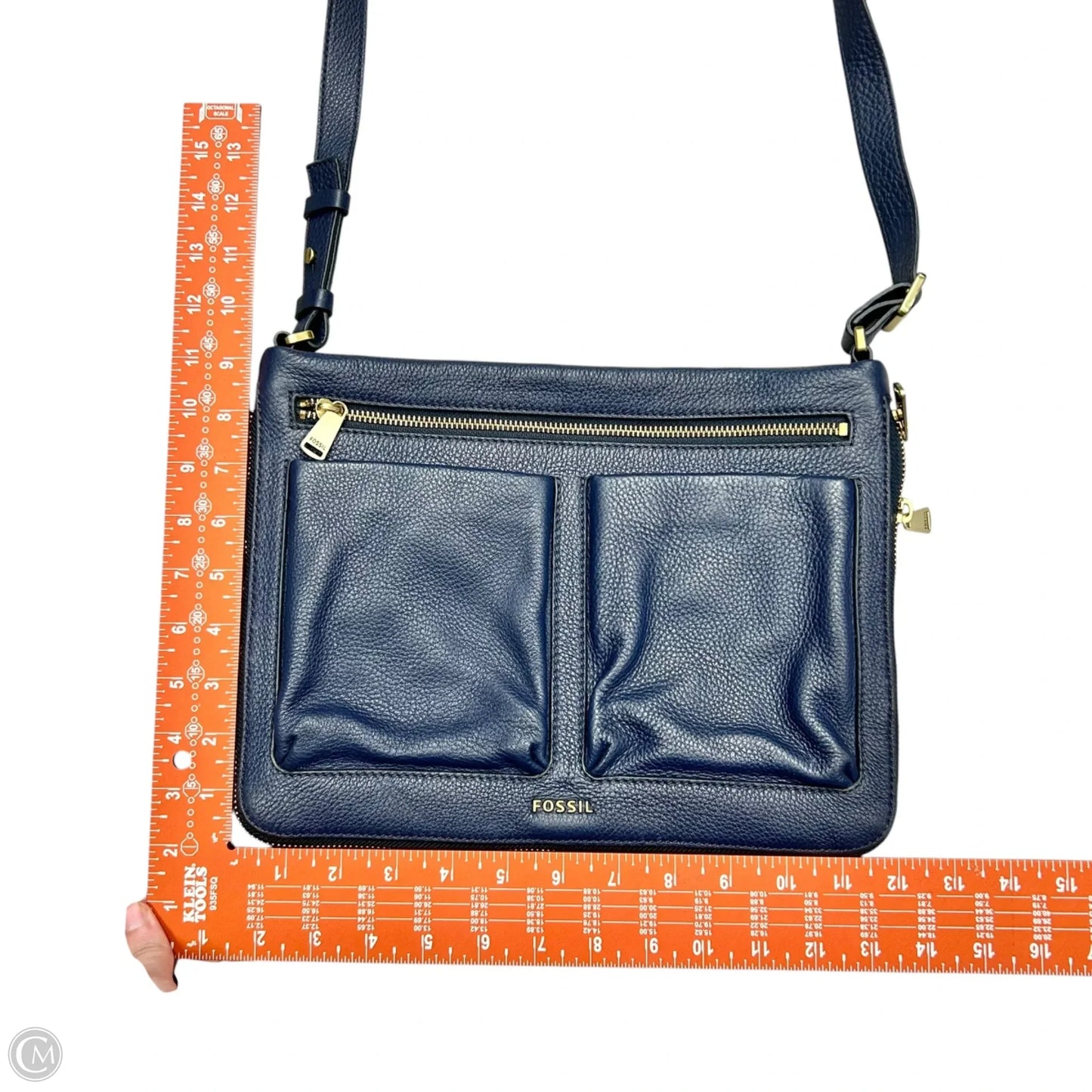 Crossbody Leather By Fossil, Size: Medium