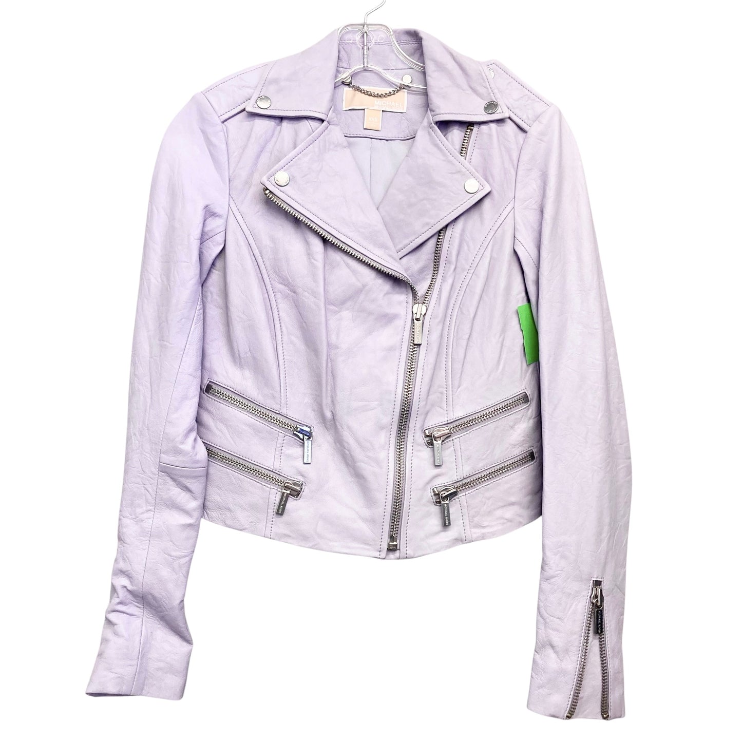Jacket Leather By Michael By Michael Kors In Purple, Size:Xxs