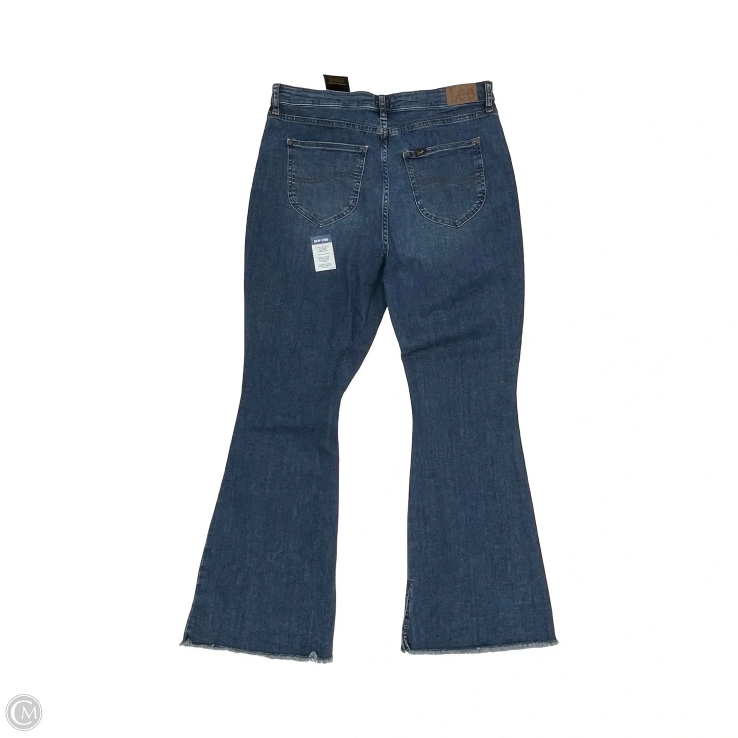 Jeans Flared By Lee In Blue Denim, Size: 18