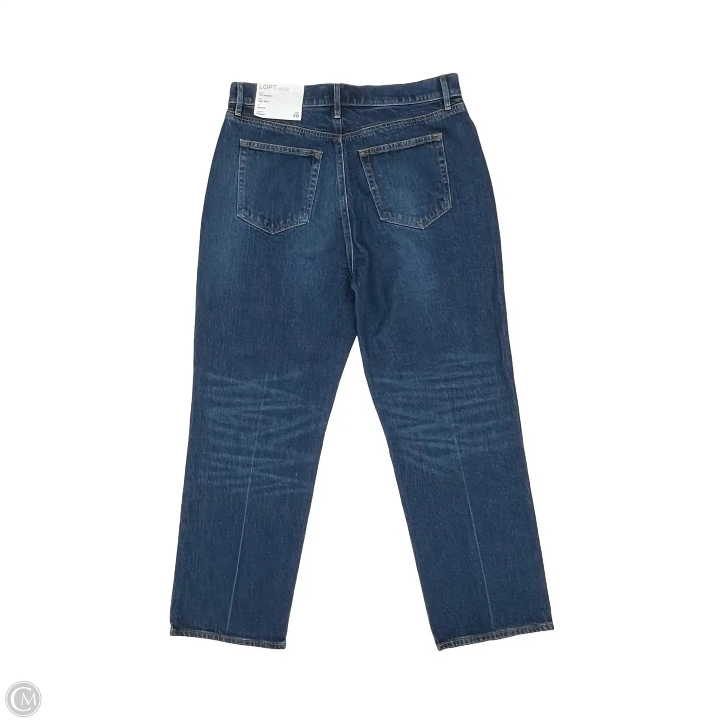 Jeans Straight By Loft In Blue Denim, Size: 10