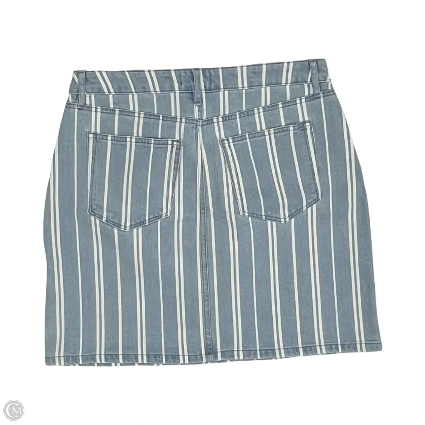 Skirt Mini & Short By Loft In Blue & White, Size: 8
