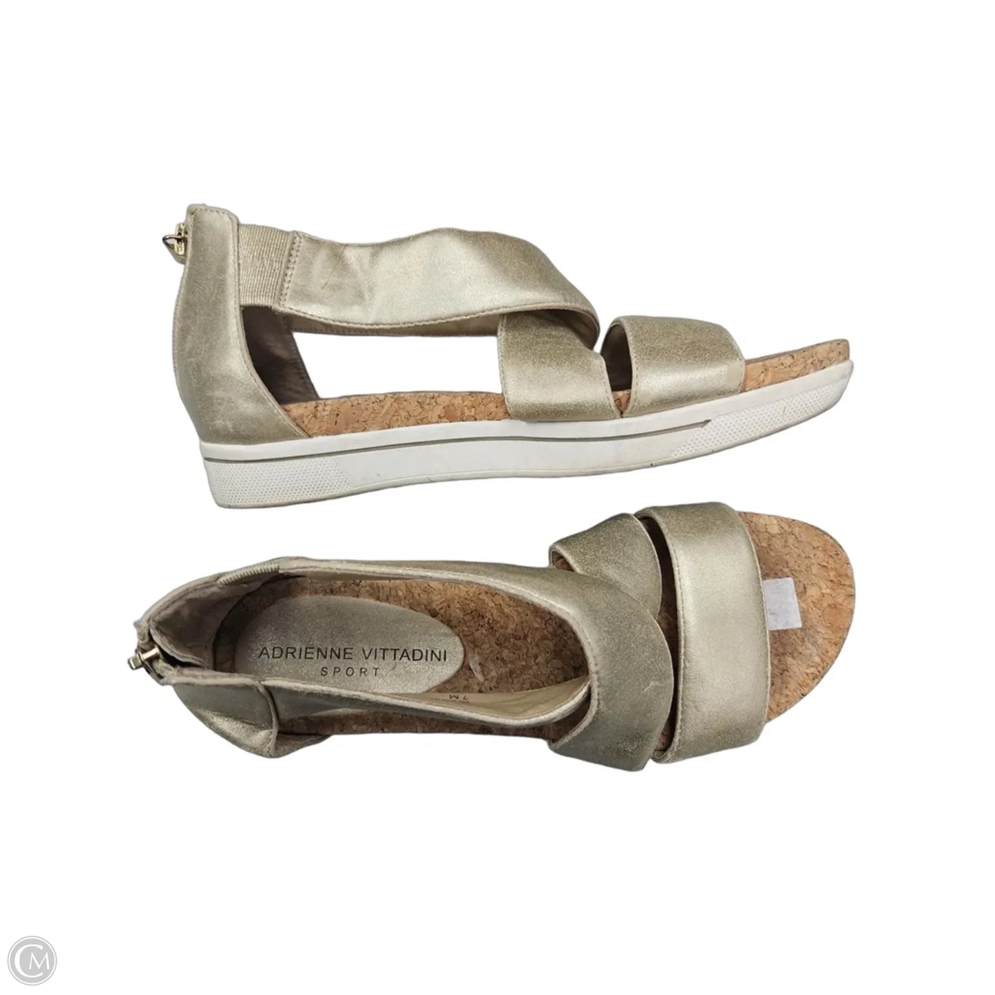 Sandals Flats By Adrienne Vittadini In Tan, Size: 7