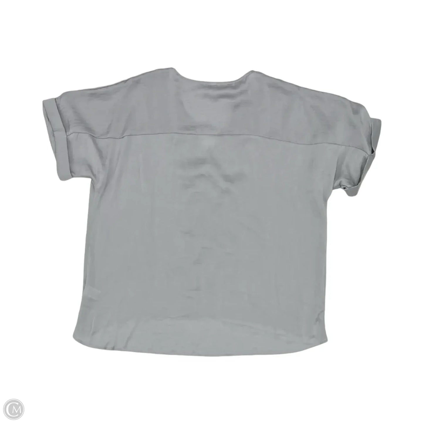Blouse Short Sleeve By Glam In Grey, Size: S