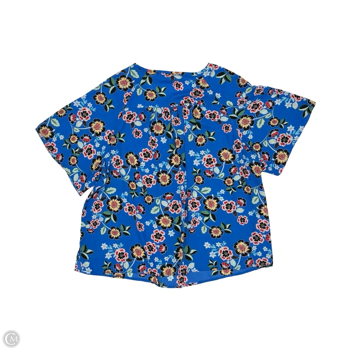 Blouse Short Sleeve By Zac And Rachel In Floral Print, Size: 2x