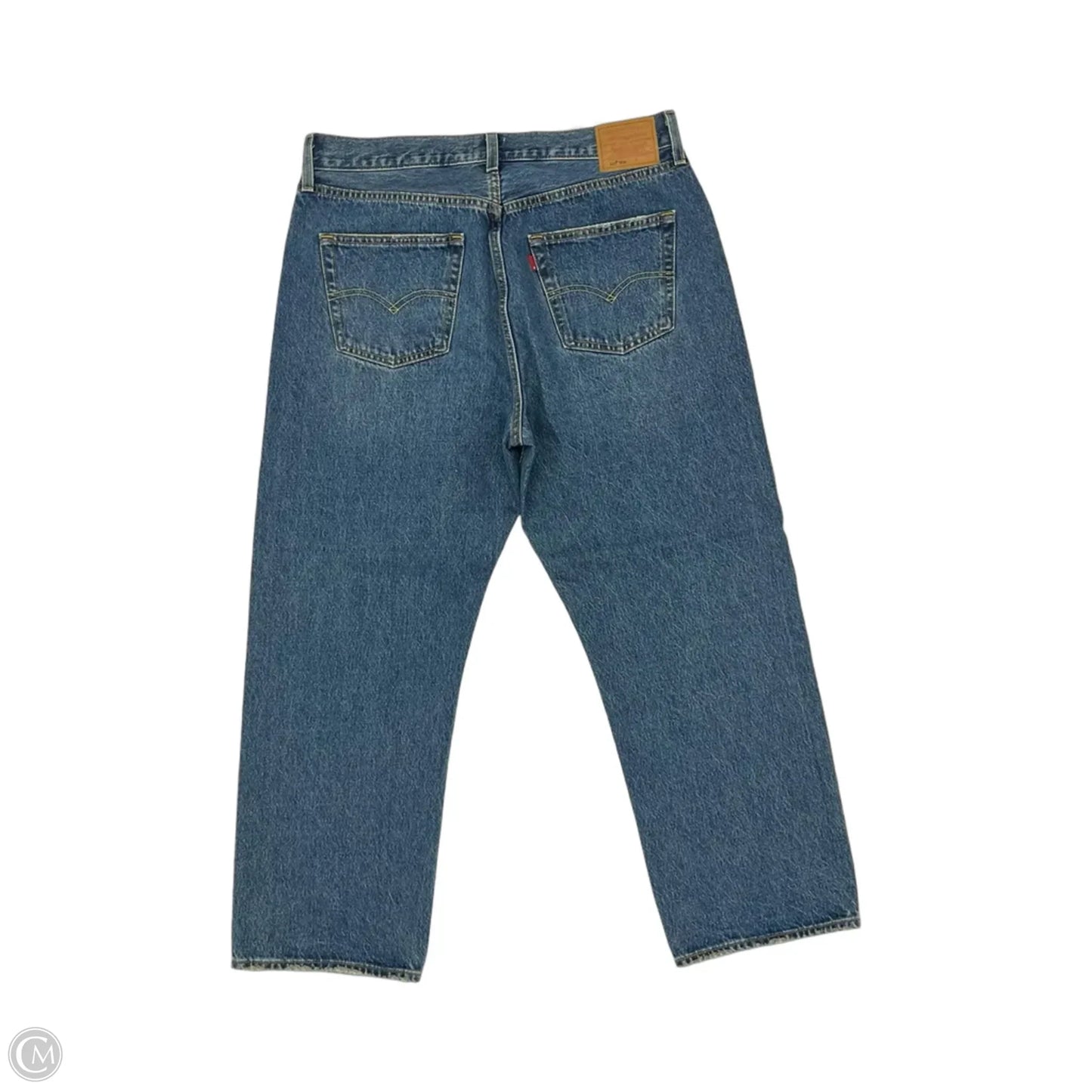 Jeans Straight By Levis In Blue Denim, Size: 16