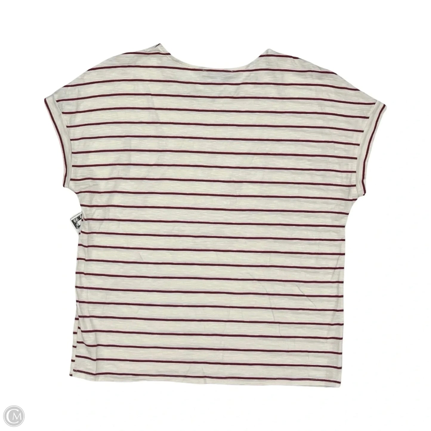 Top Short Sleeve By Green Envelope In Striped Pattern, Size: M