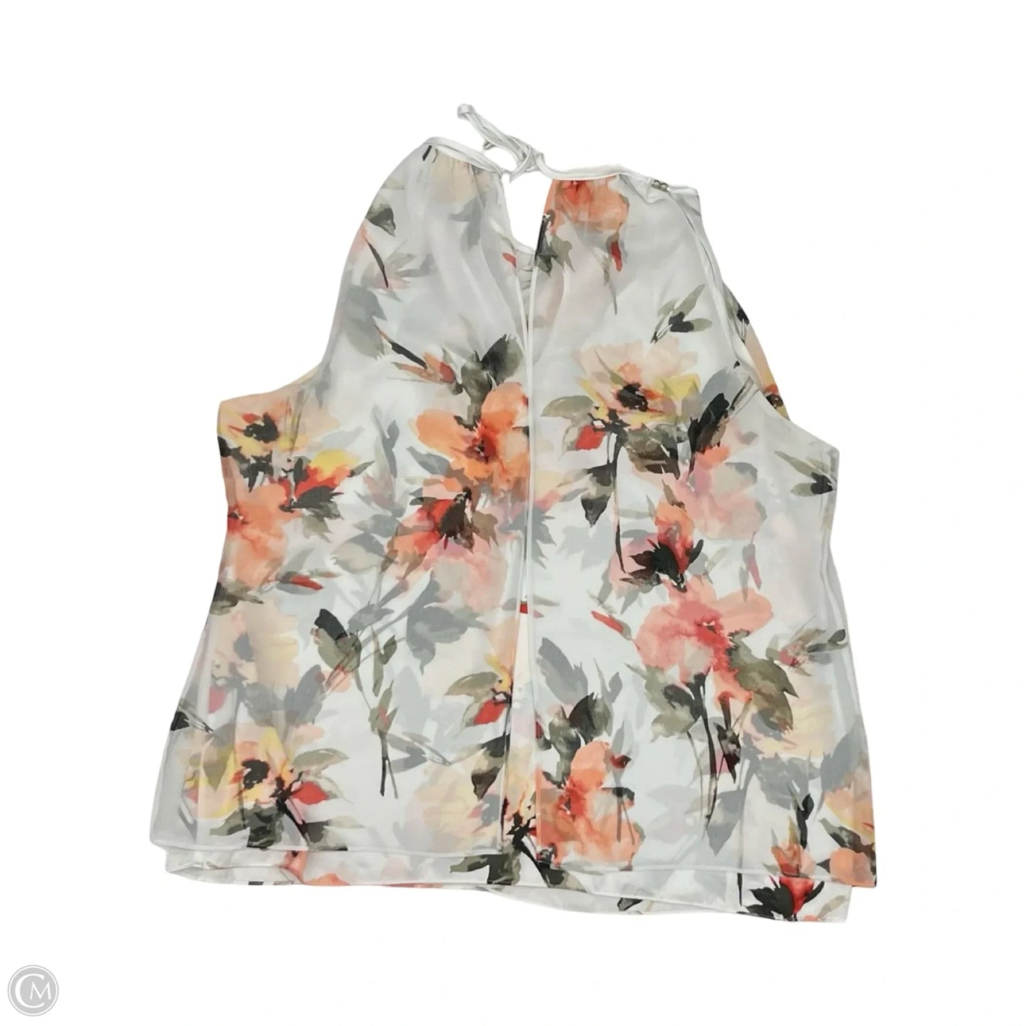 Blouse Sleeveless By White House Black Market In Floral Print, Size: Xl