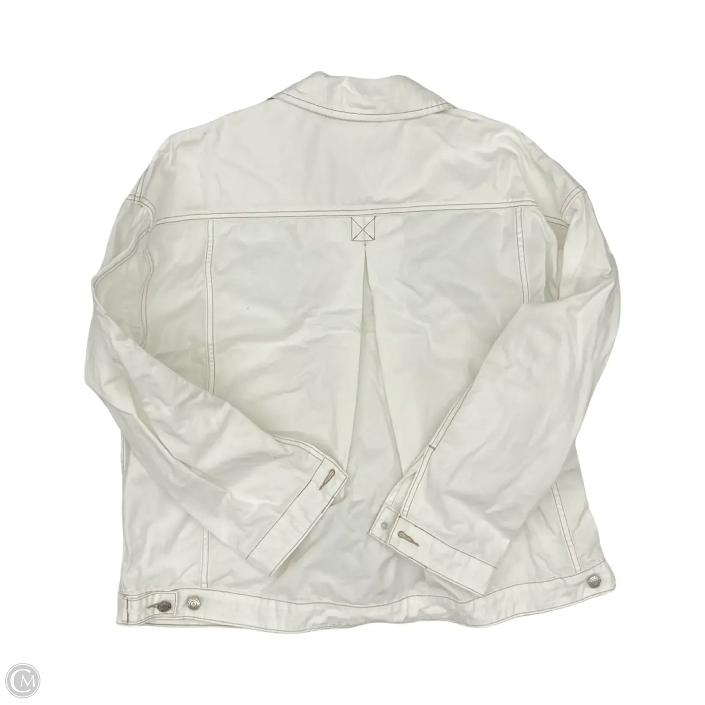 Jacket Denim By Thread And Supply In Cream Denim, Size: Xl