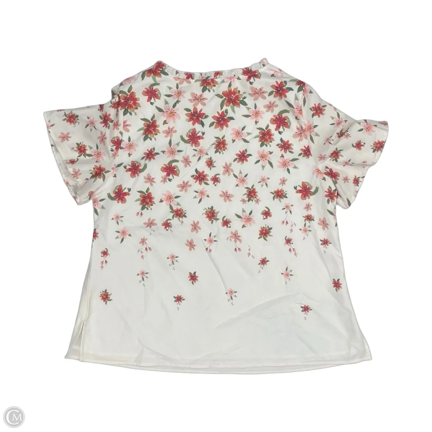 Blouse Short Sleeve By Bloomchic In Floral Print, Size: L
