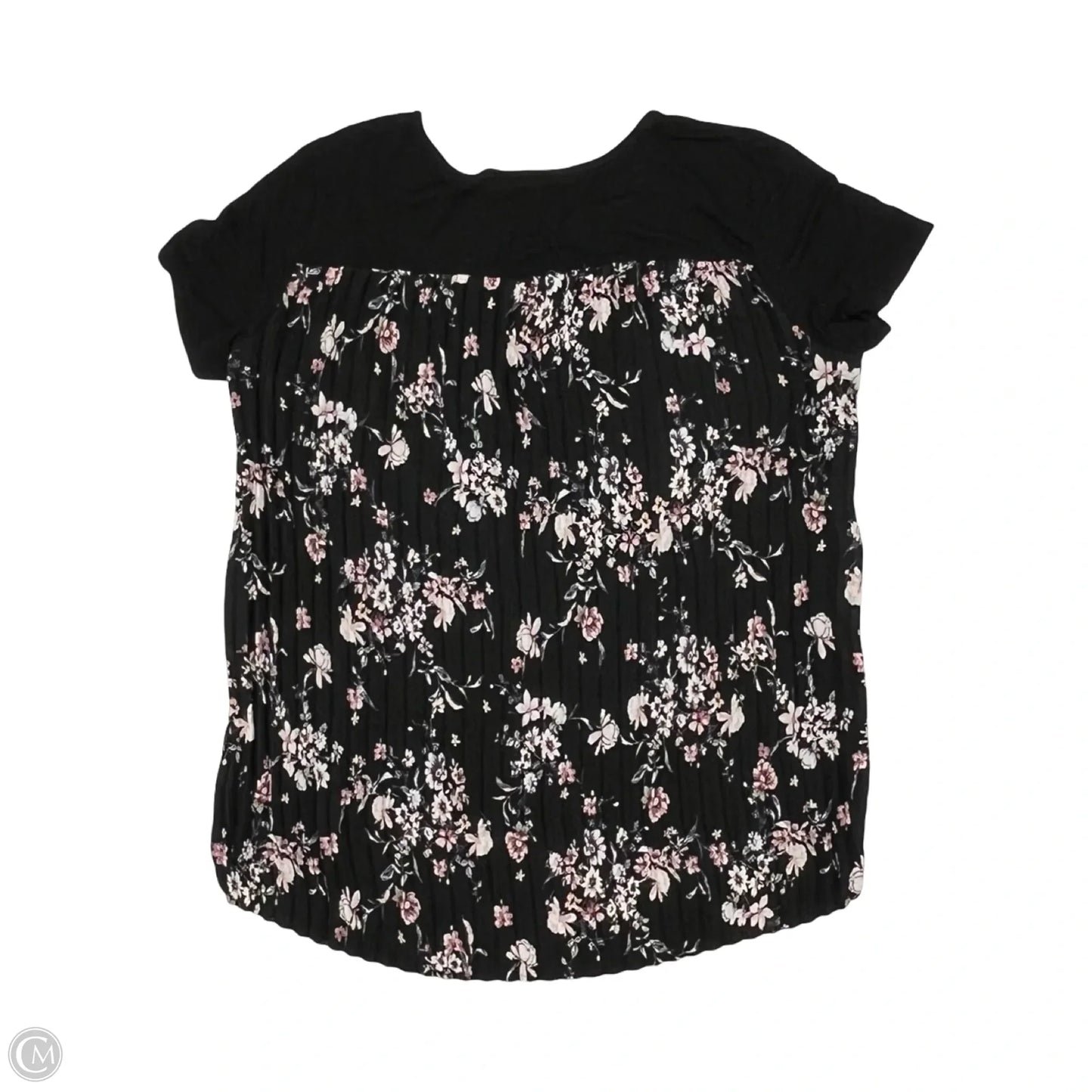 Blouse Short Sleeve By Maurices In Black, Size: L