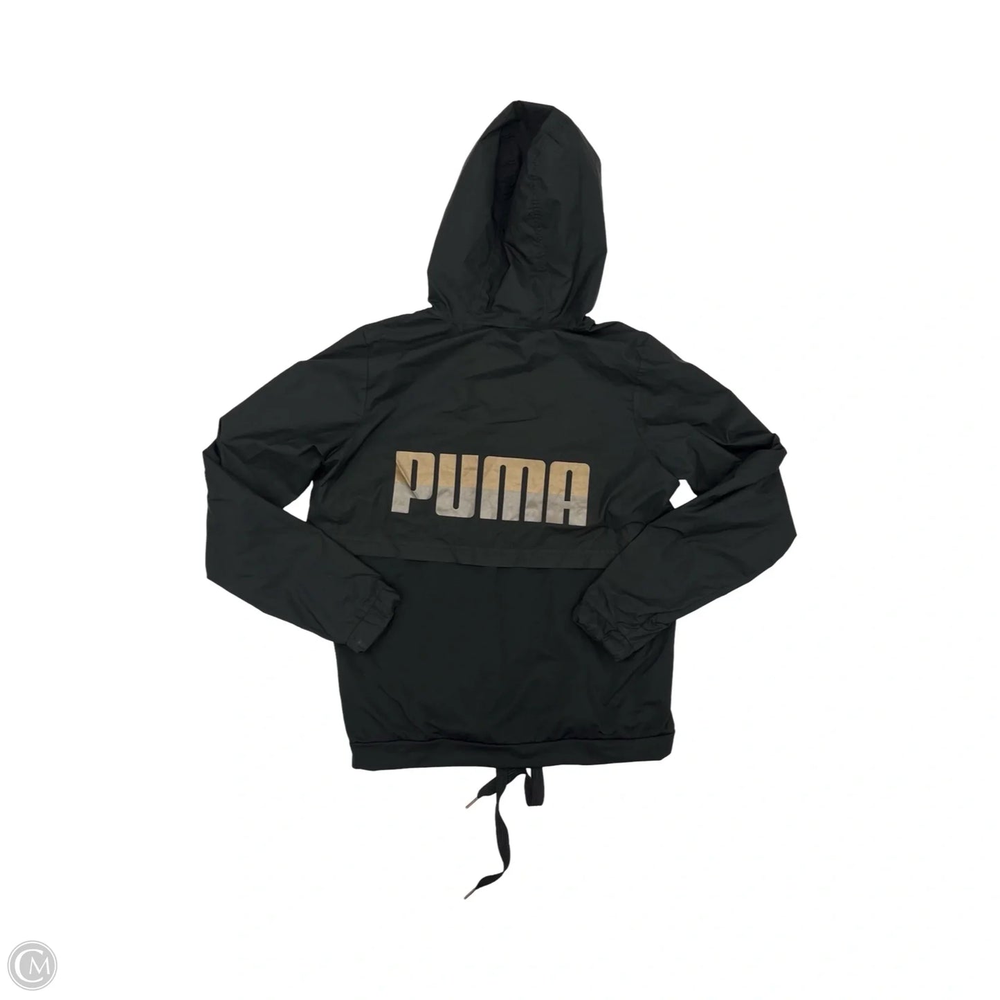 Jacket Windbreaker By Puma In Black, Size: S