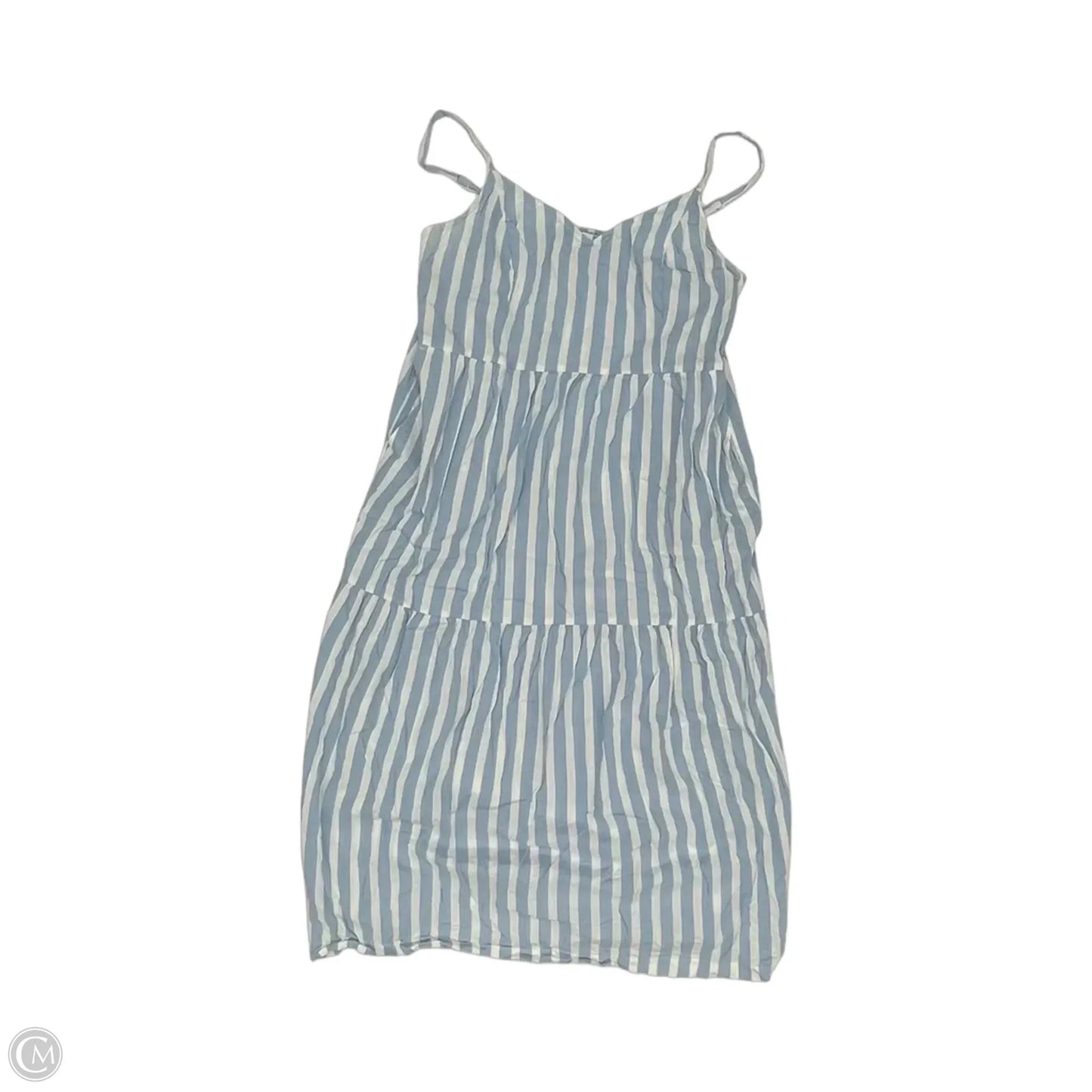 Dress Casual Midi By Old Navy In Blue & White, Size: L