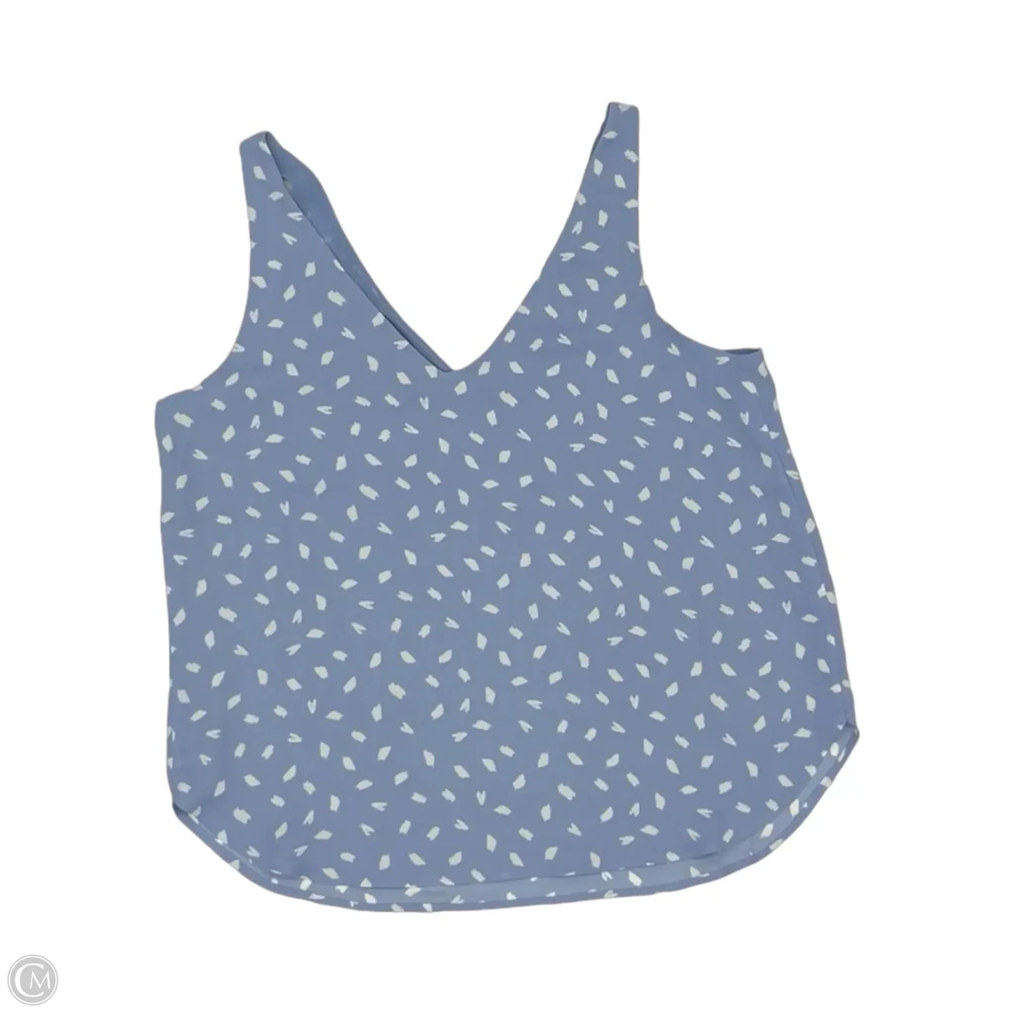 Blouse Sleeveless By Loft In Blue & White, Size: S