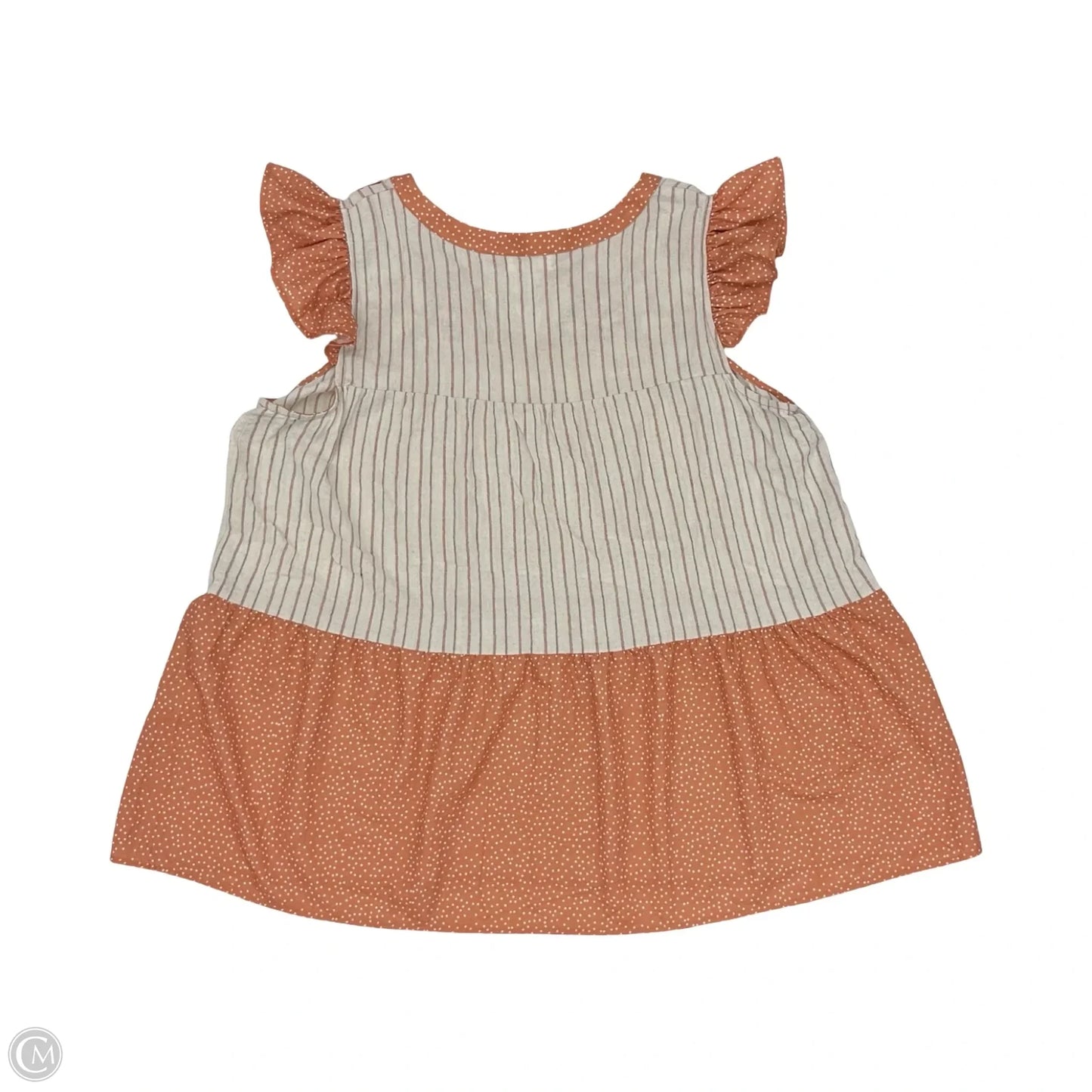 Tunic Short Sleeve By Oddi In Cream, Size: 3x
