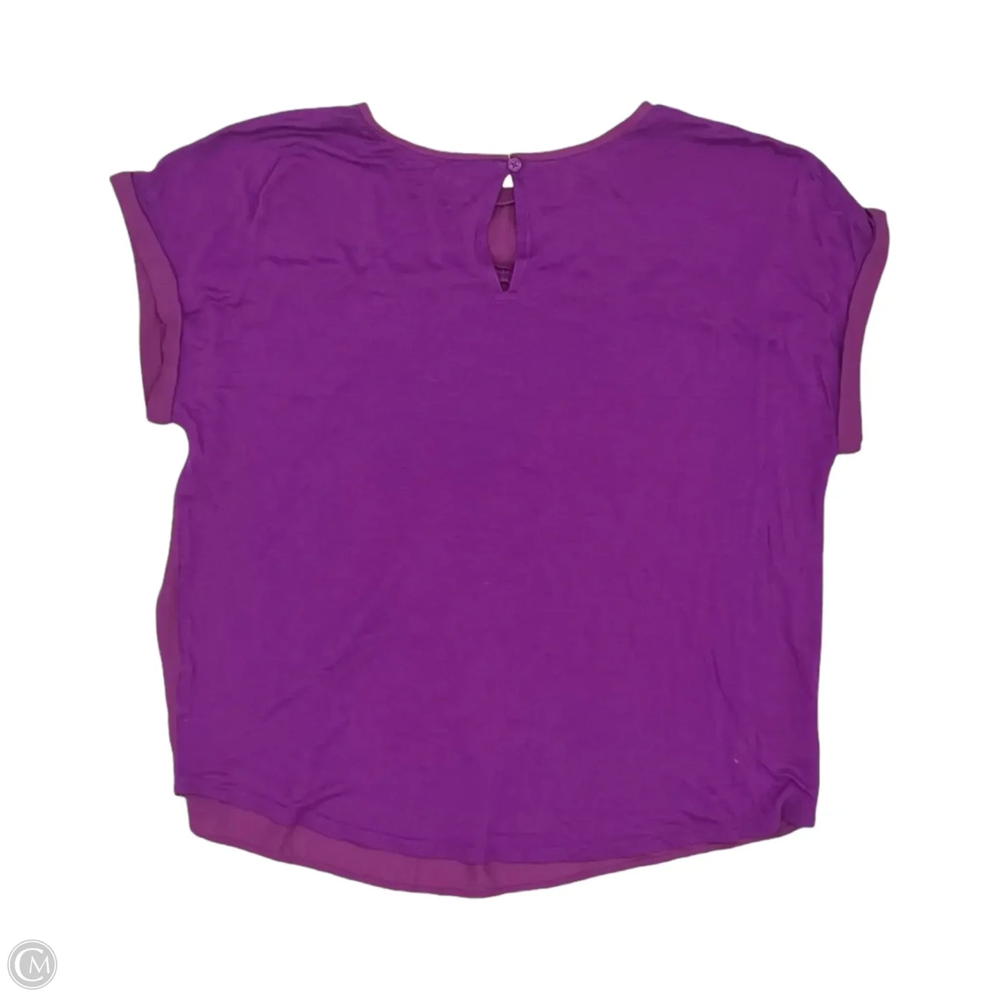 Blouse Short Sleeve By Loft In Purple, Size: Lp
