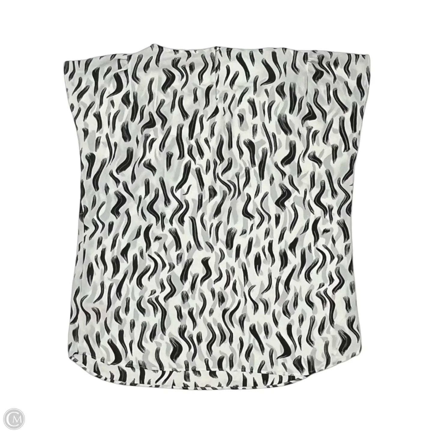 Blouse Sleeveless By Philosophy In Black & White, Size: L