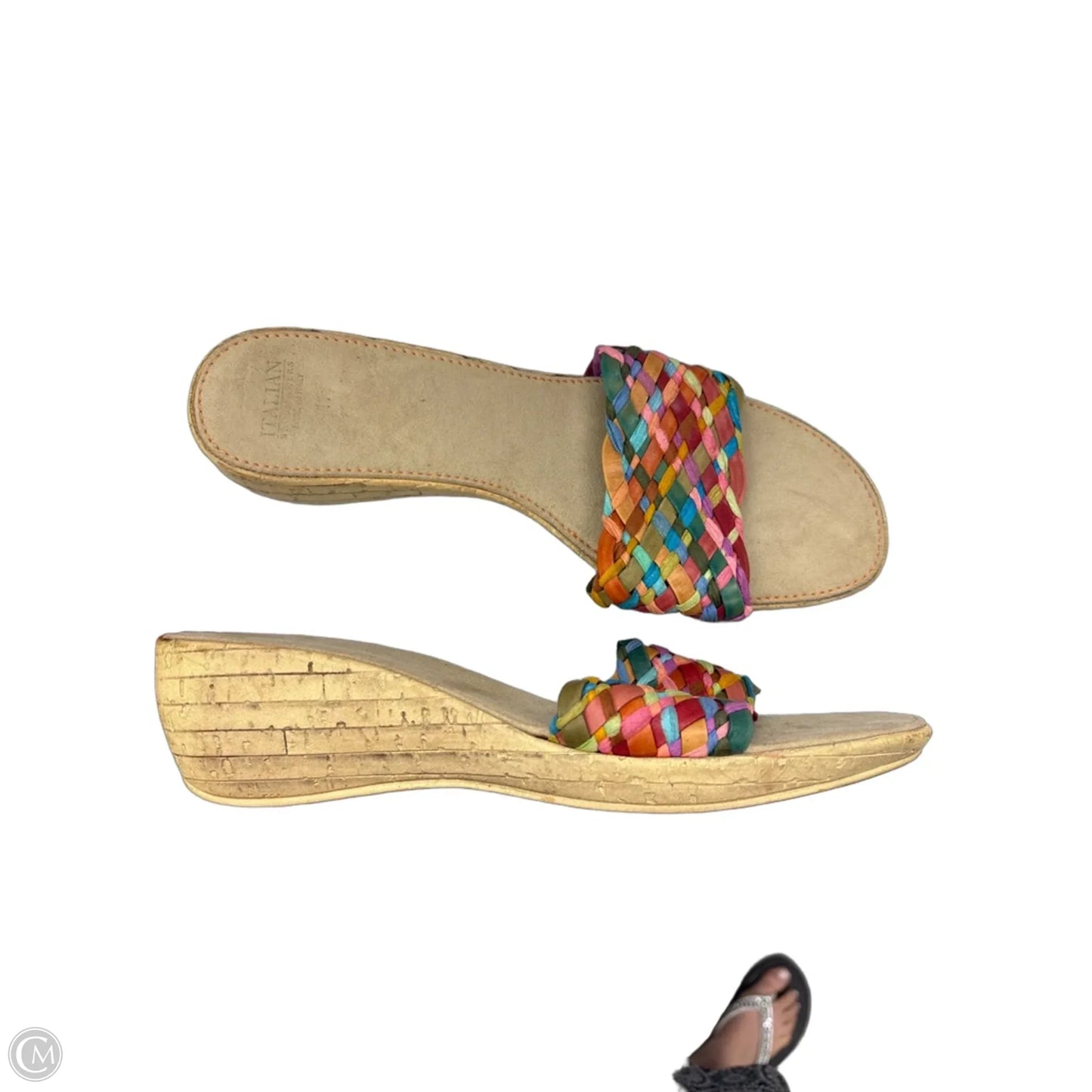 Sandals Heels Wedge By Cmf In Tan, Size: 11