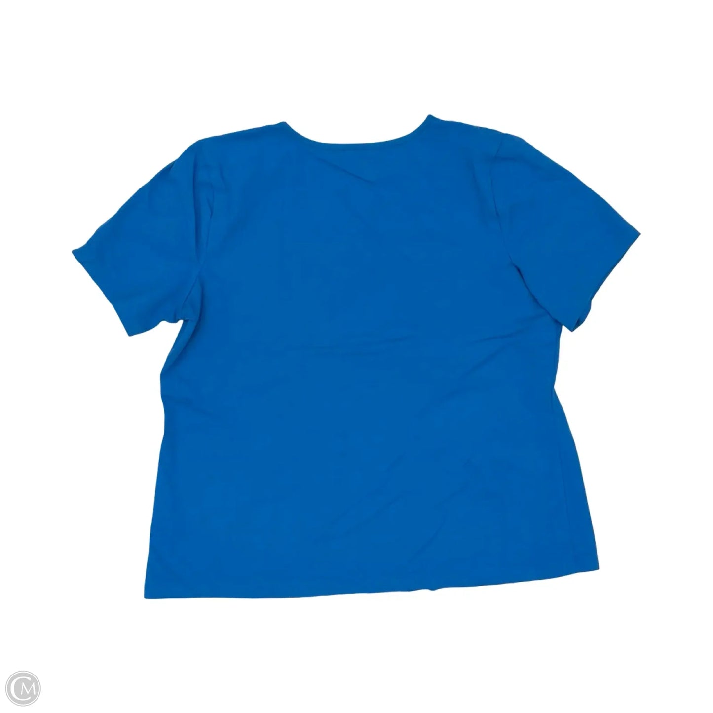 Top Short Sleeve By D&co. In Blue, Size: L