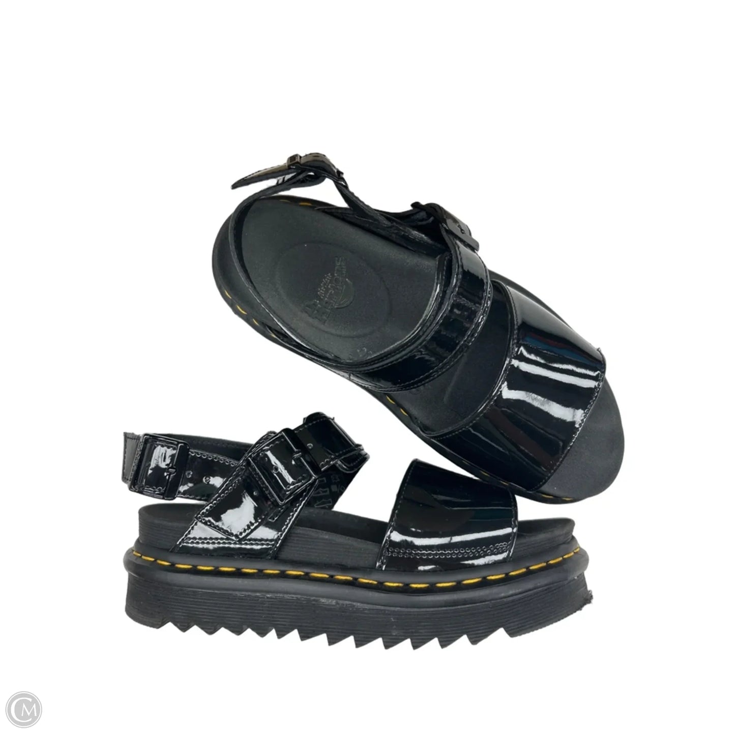 Sandals Heels Platform By Dr Martens In Black, Size: 7