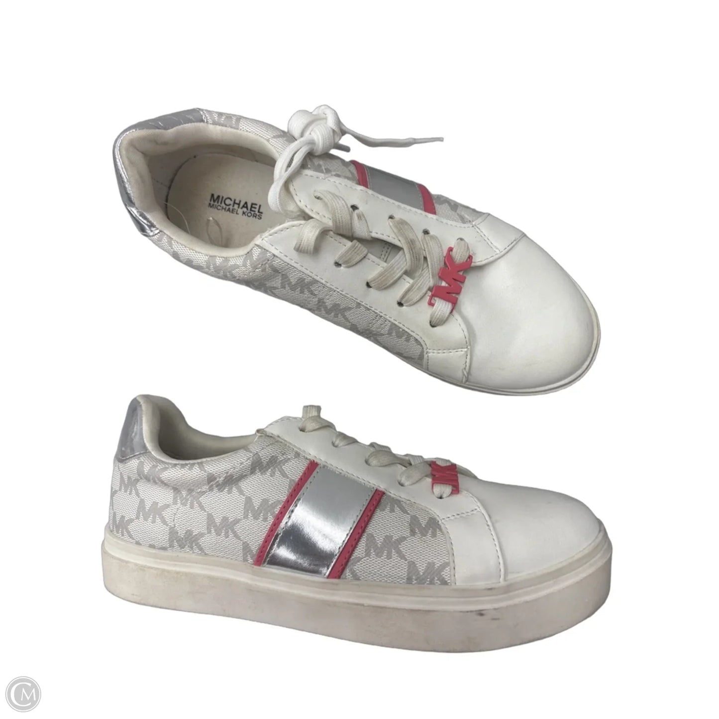 Shoes Designer By Michael Kors In Pink & White, Size: 5