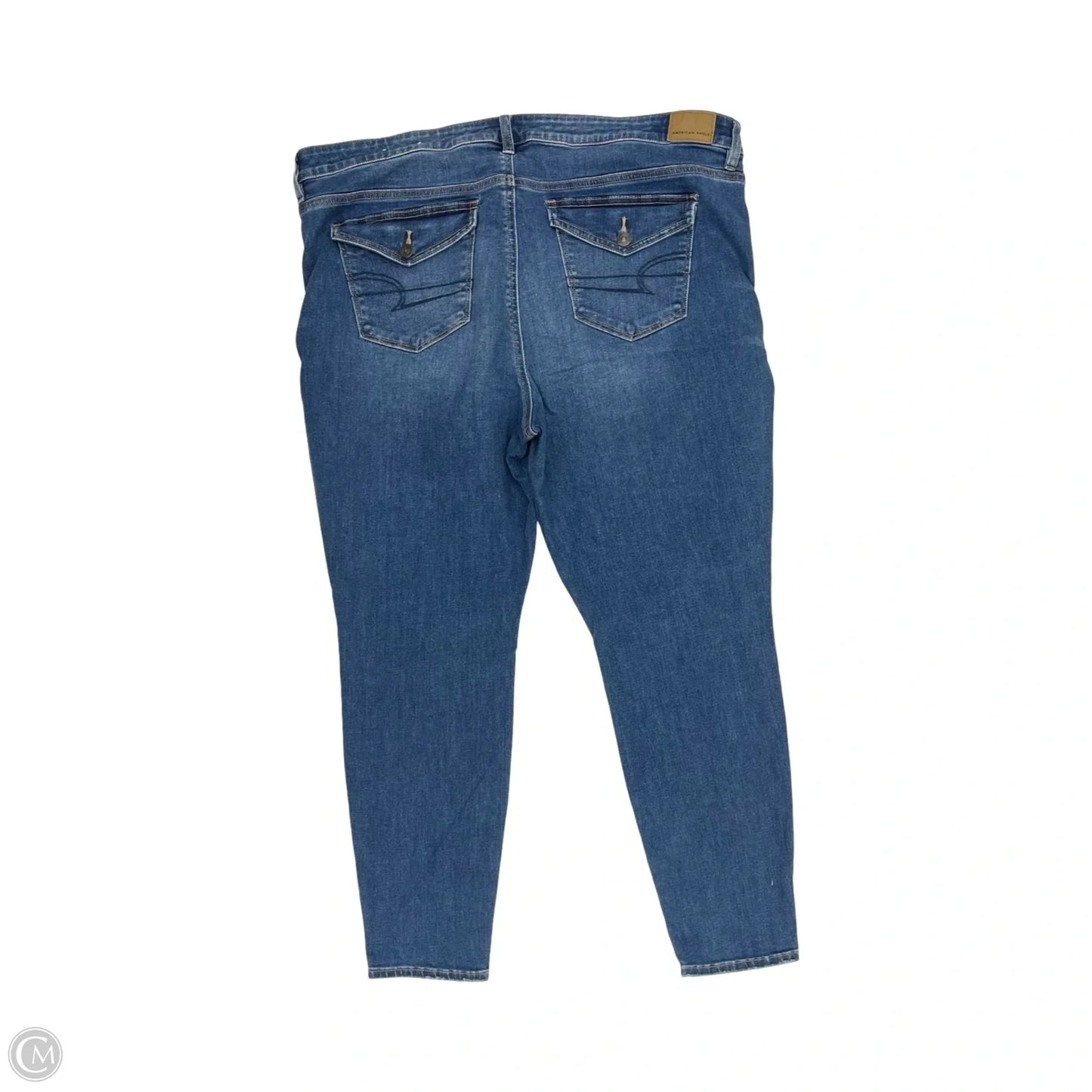 Jeans Skinny By American Eagle In Blue Denim, Size: 20