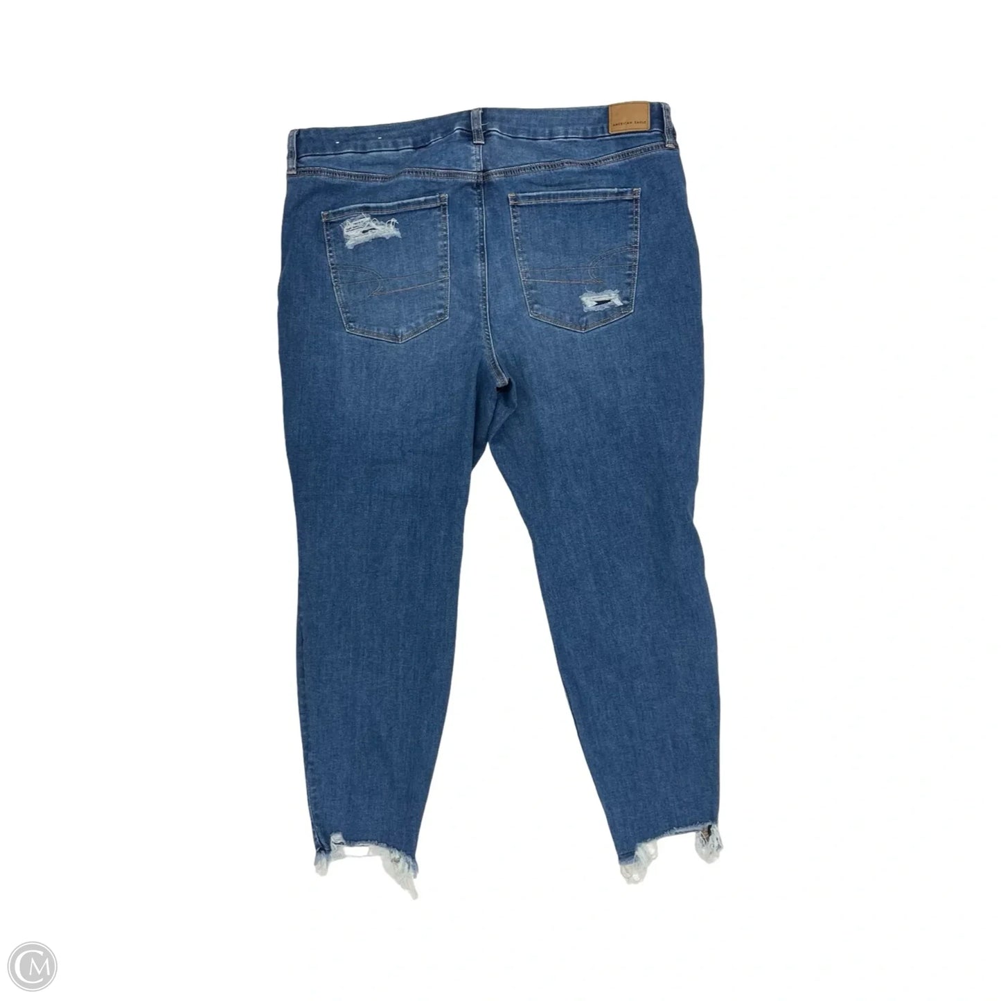 Jeans Skinny By American Eagle In Blue Denim, Size: 20