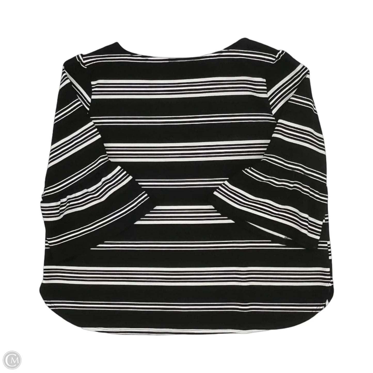 Blouse Short Sleeve By Green Envelope In Black & White, Size: 3x