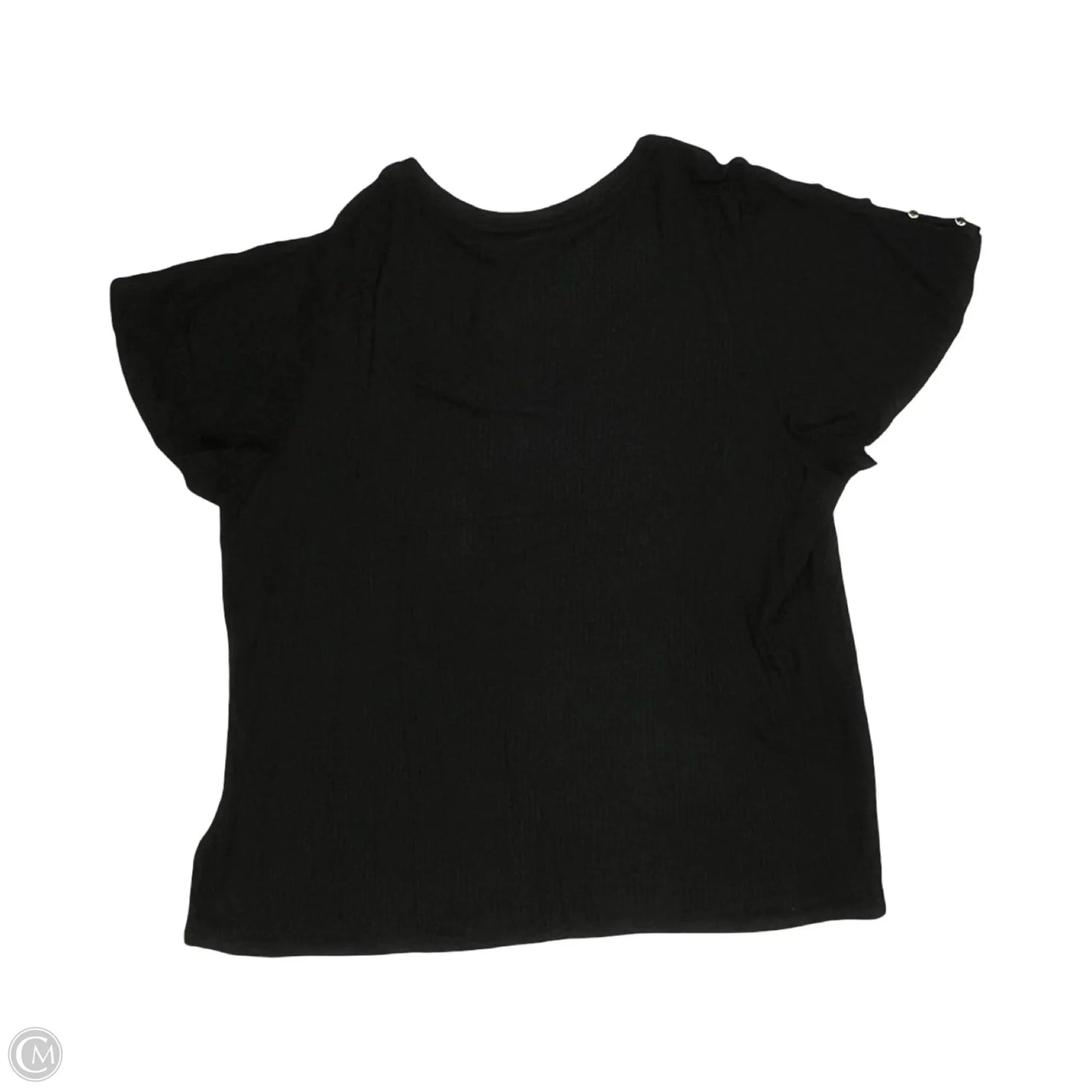 Top Short Sleeve By Clothes Mentor In Black, Size: 3x