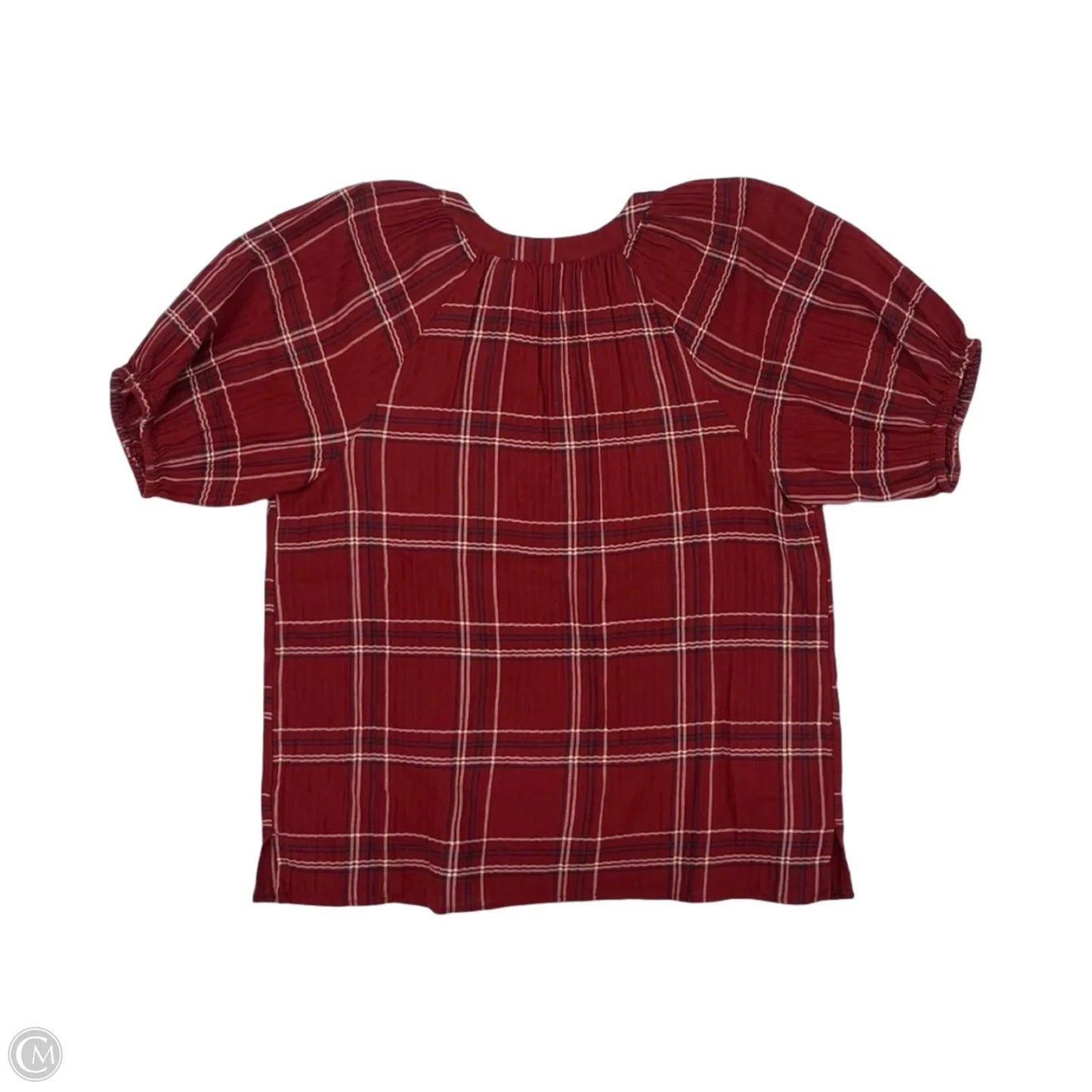 Blouse Short Sleeve By Loft In Red, Size: S