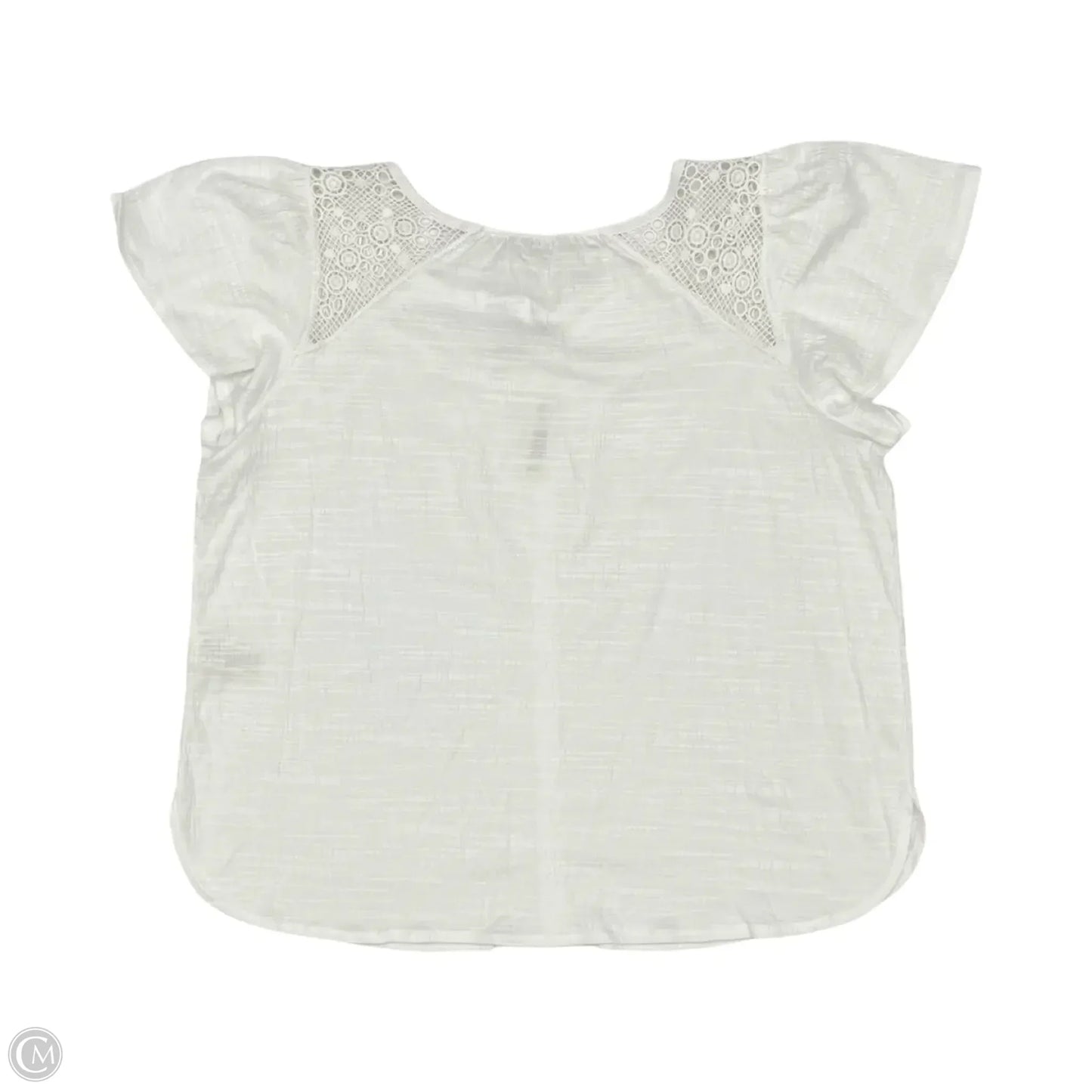 Top Short Sleeve By Max Studio In White, Size: 3x