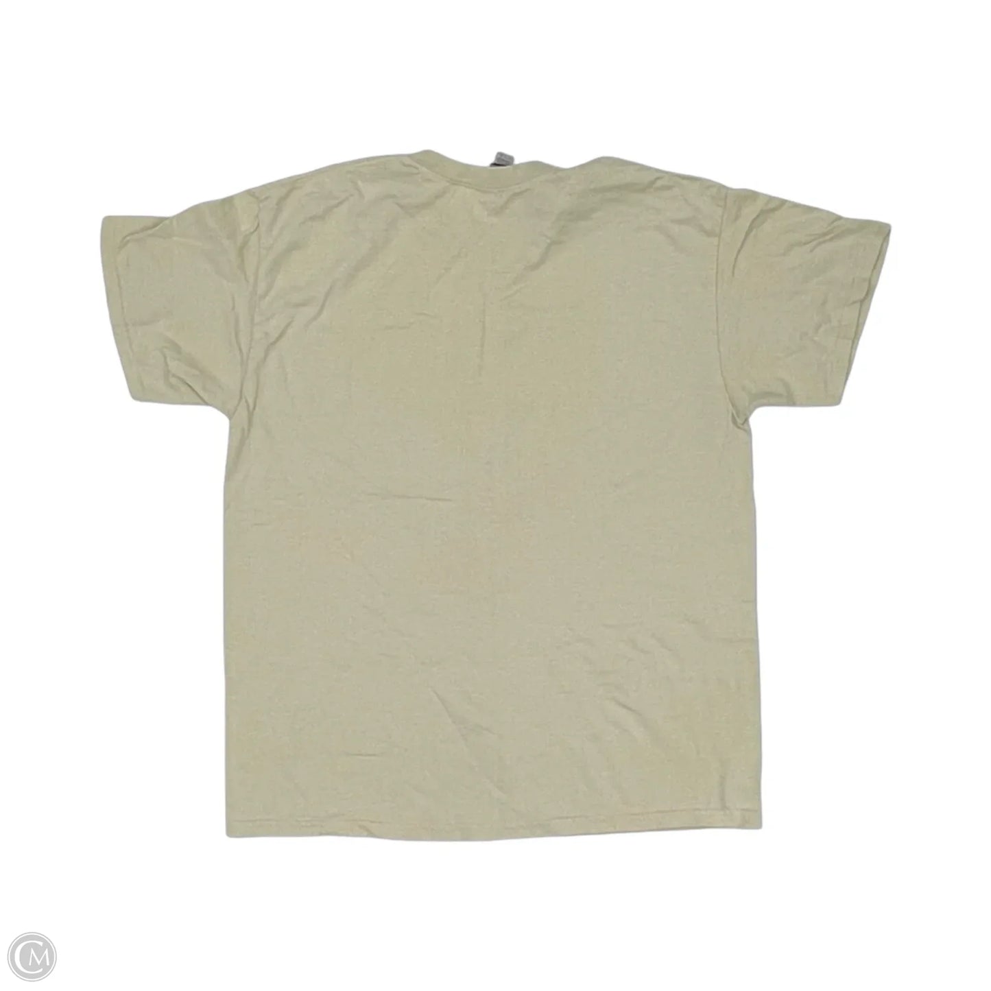 Top Short Sleeve By Gildan In Cream, Size: L