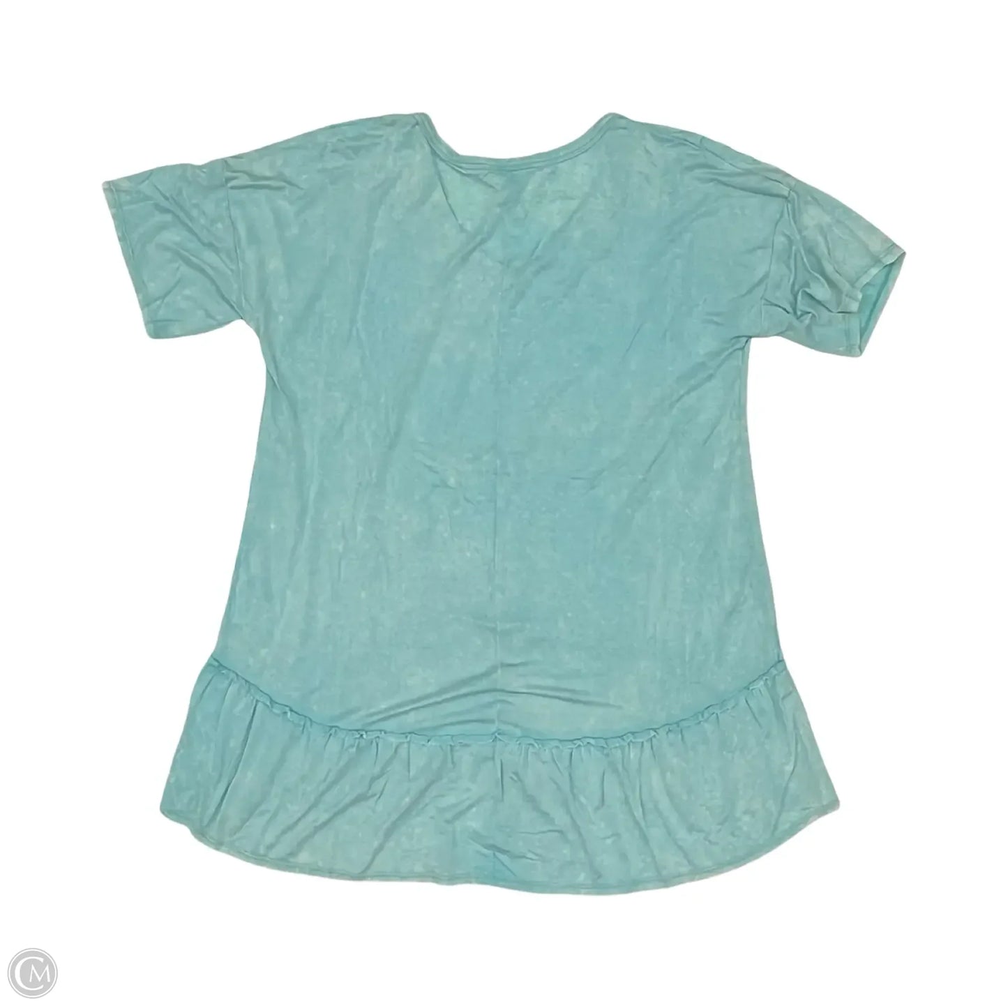 Top Short Sleeve By Sew In Love In Aqua, Size: M