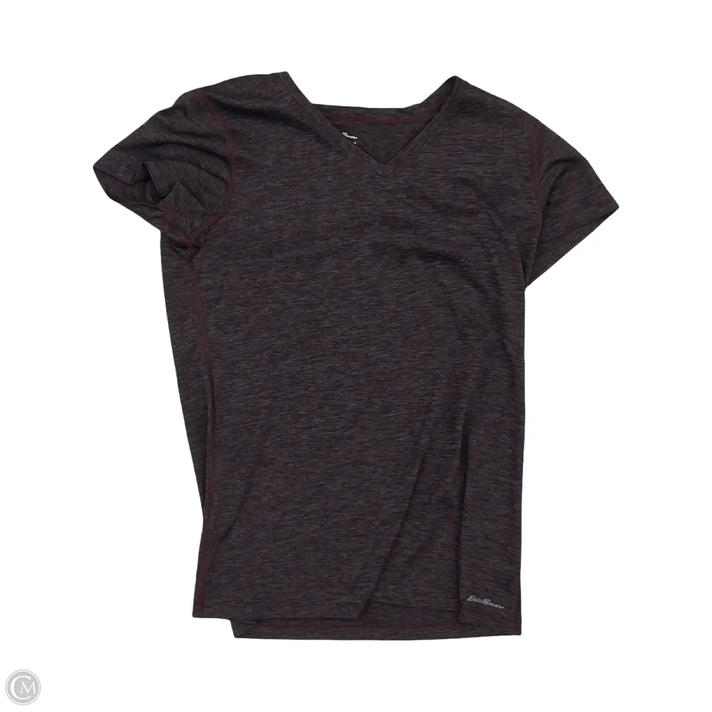 Athletic Top Short Sleeve By Eddie Bauer In Maroon, Size: M