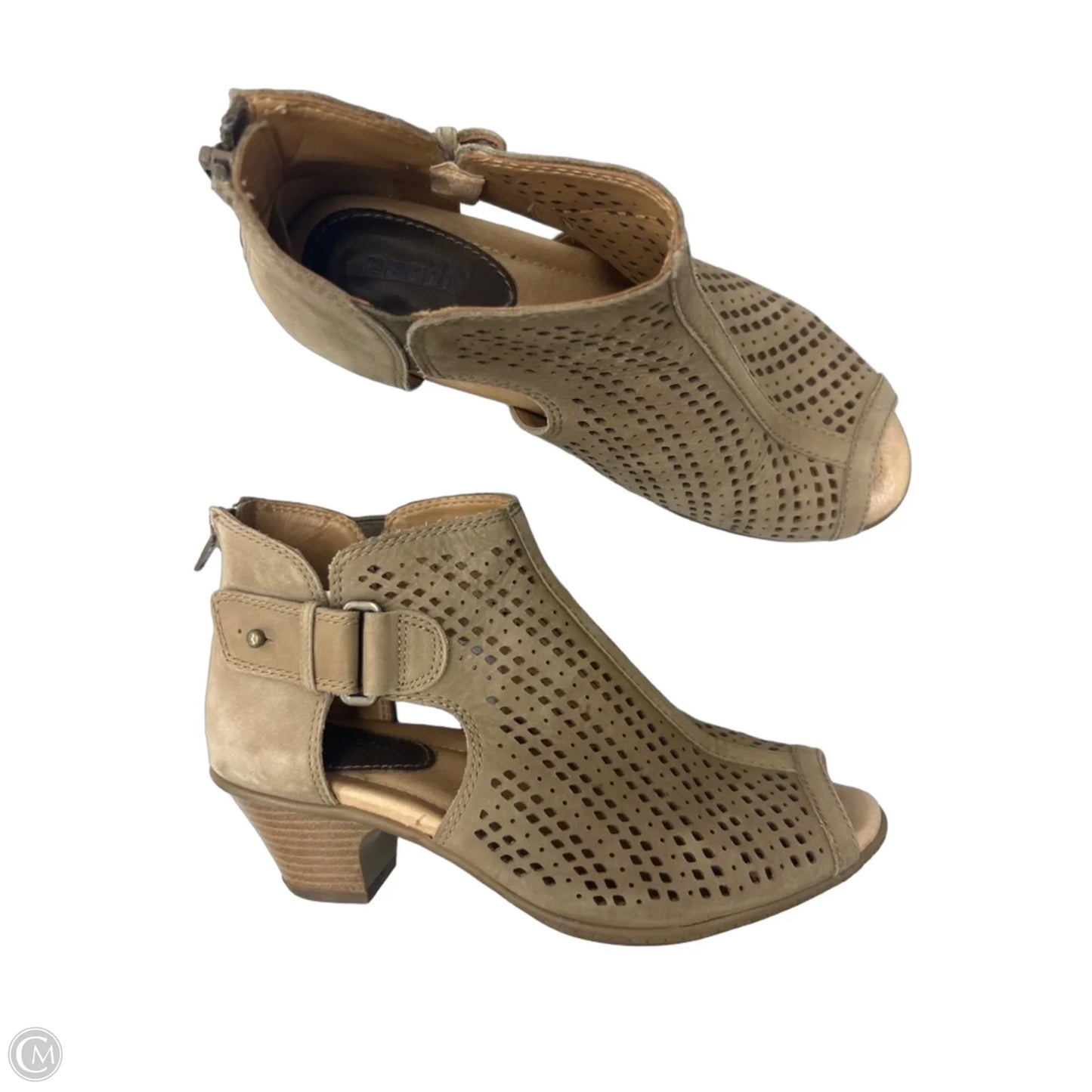 Sandals Heels Block By Earth In Tan, Size: 5