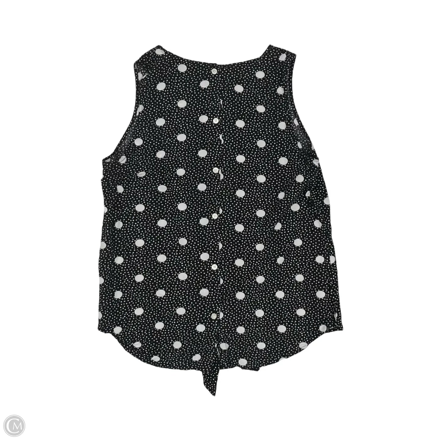 Blouse Sleeveless By Loft In Black & White, Size: S