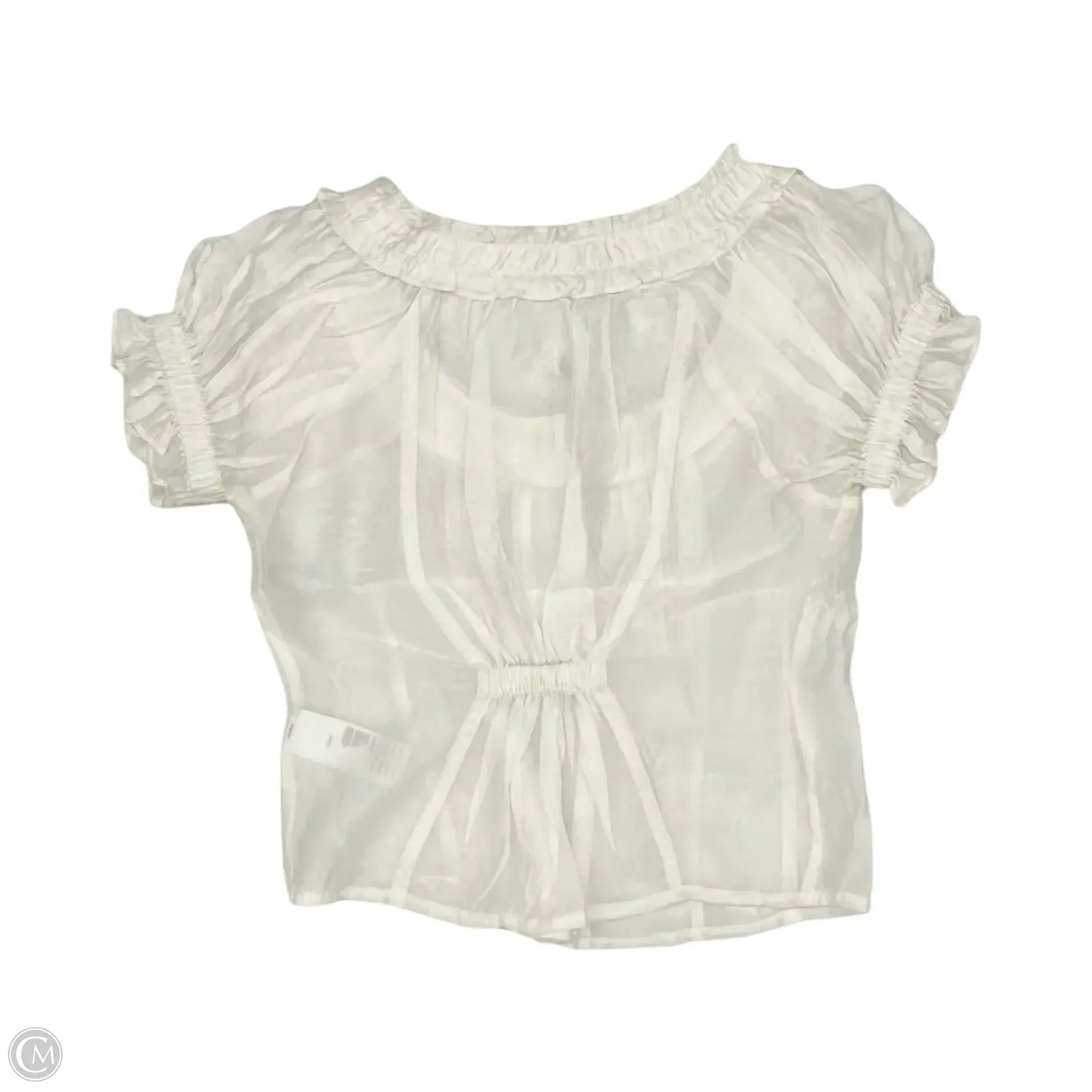 Blouse Short Sleeve By Pilcro In Cream, Size: Xs