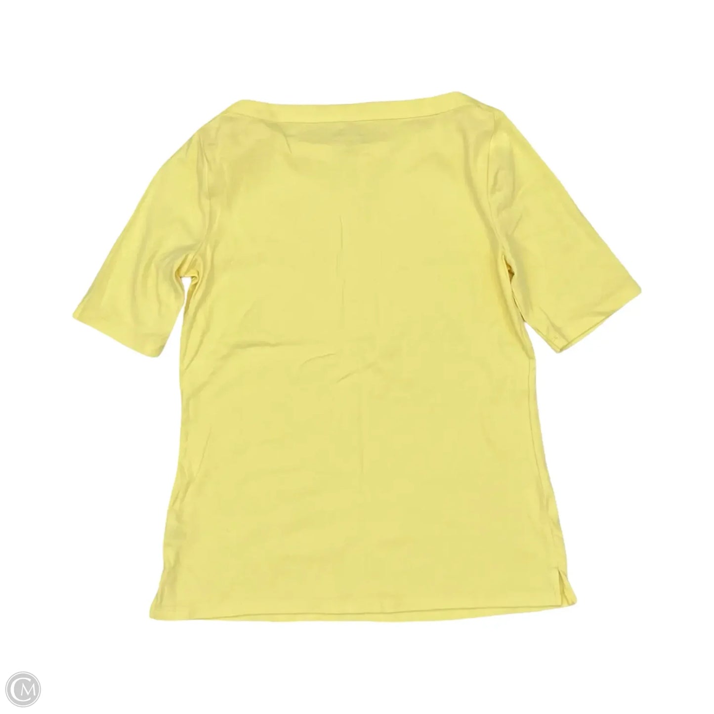 Top Short Sleeve Basic By Talbots In Yellow, Size: M