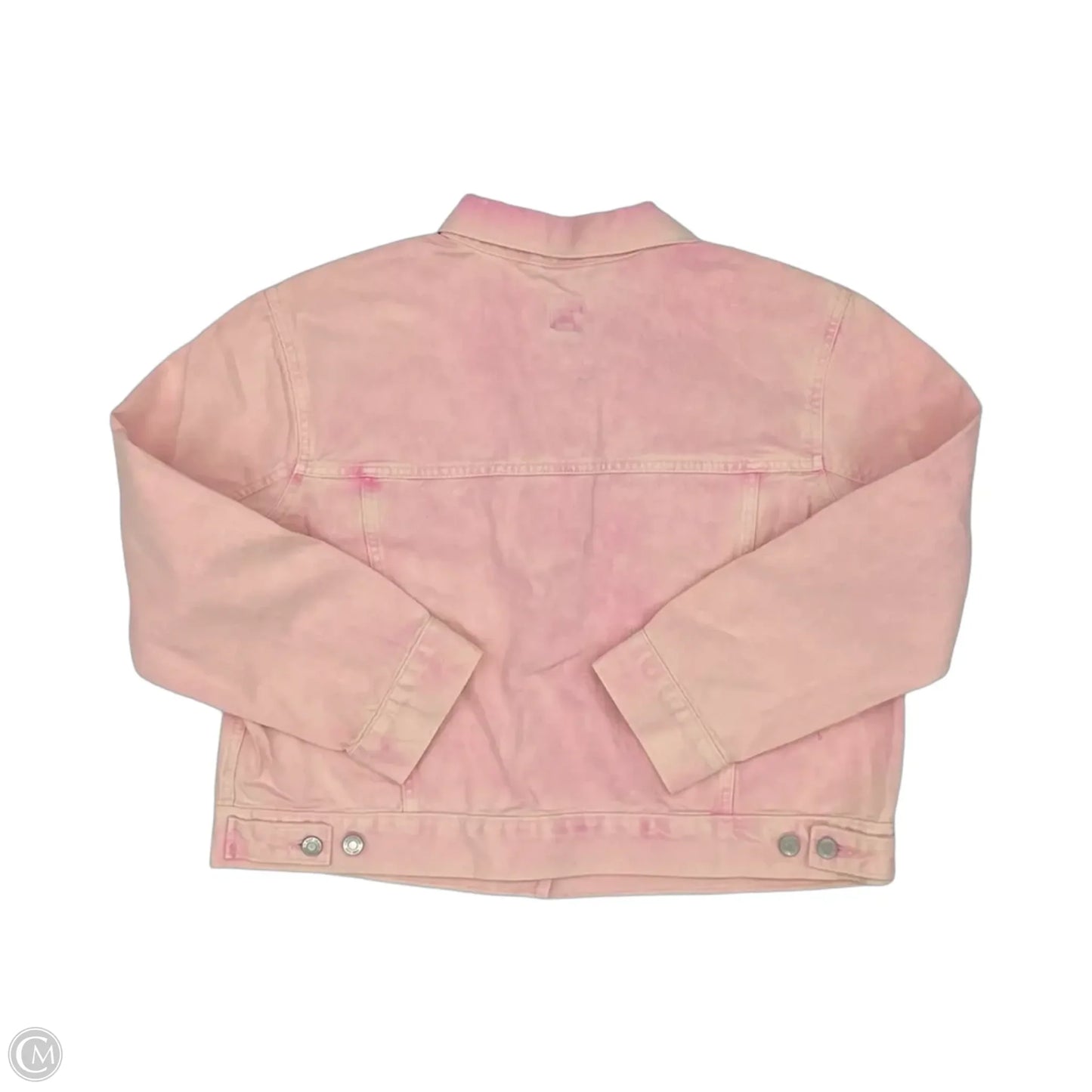 Jacket Denim By Gap In Pink Denim, Size: L