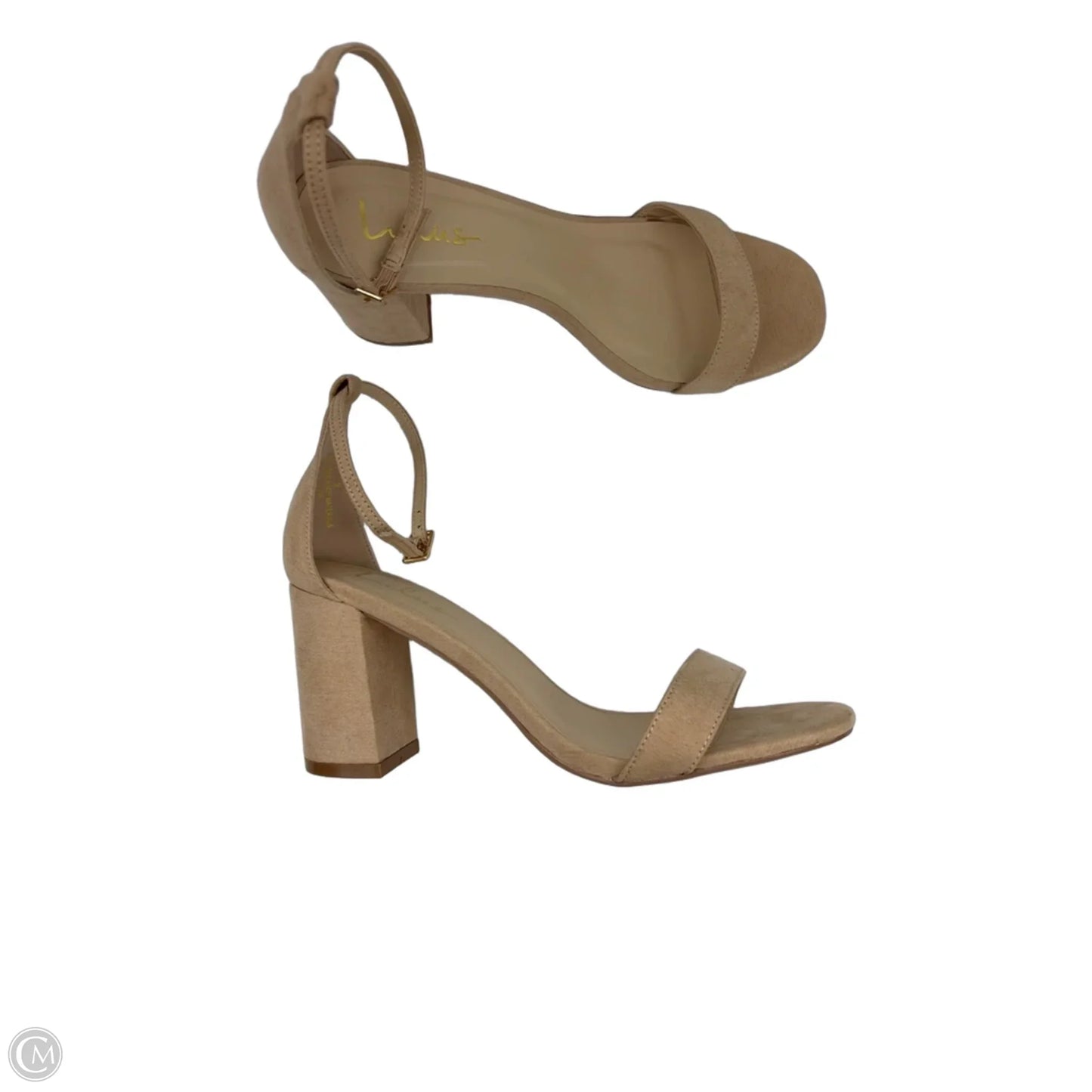 Sandals Heels Block By Lulus In Tan, Size: 9