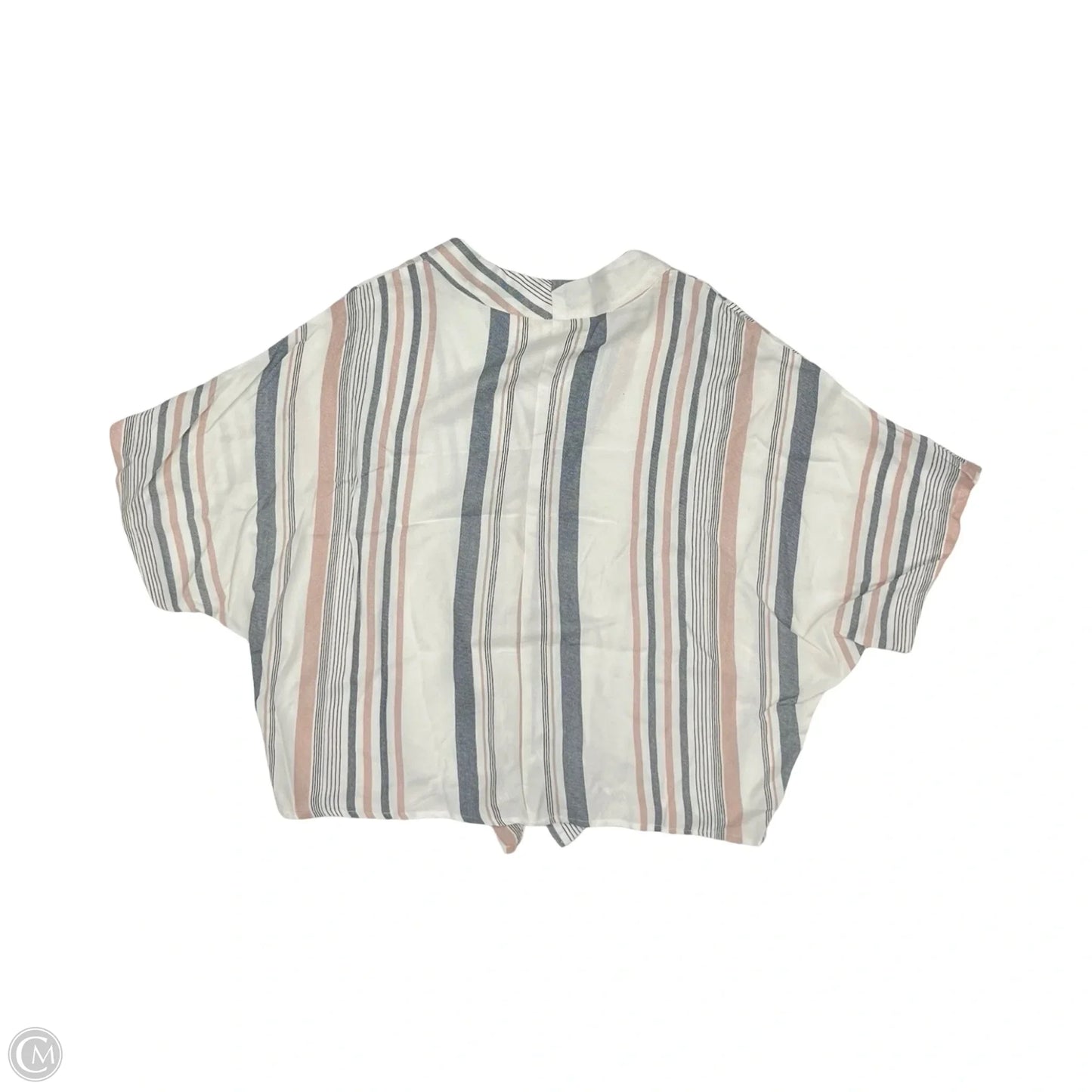 Blouse Short Sleeve By Sim & Sam In Black & Cream, Size: M