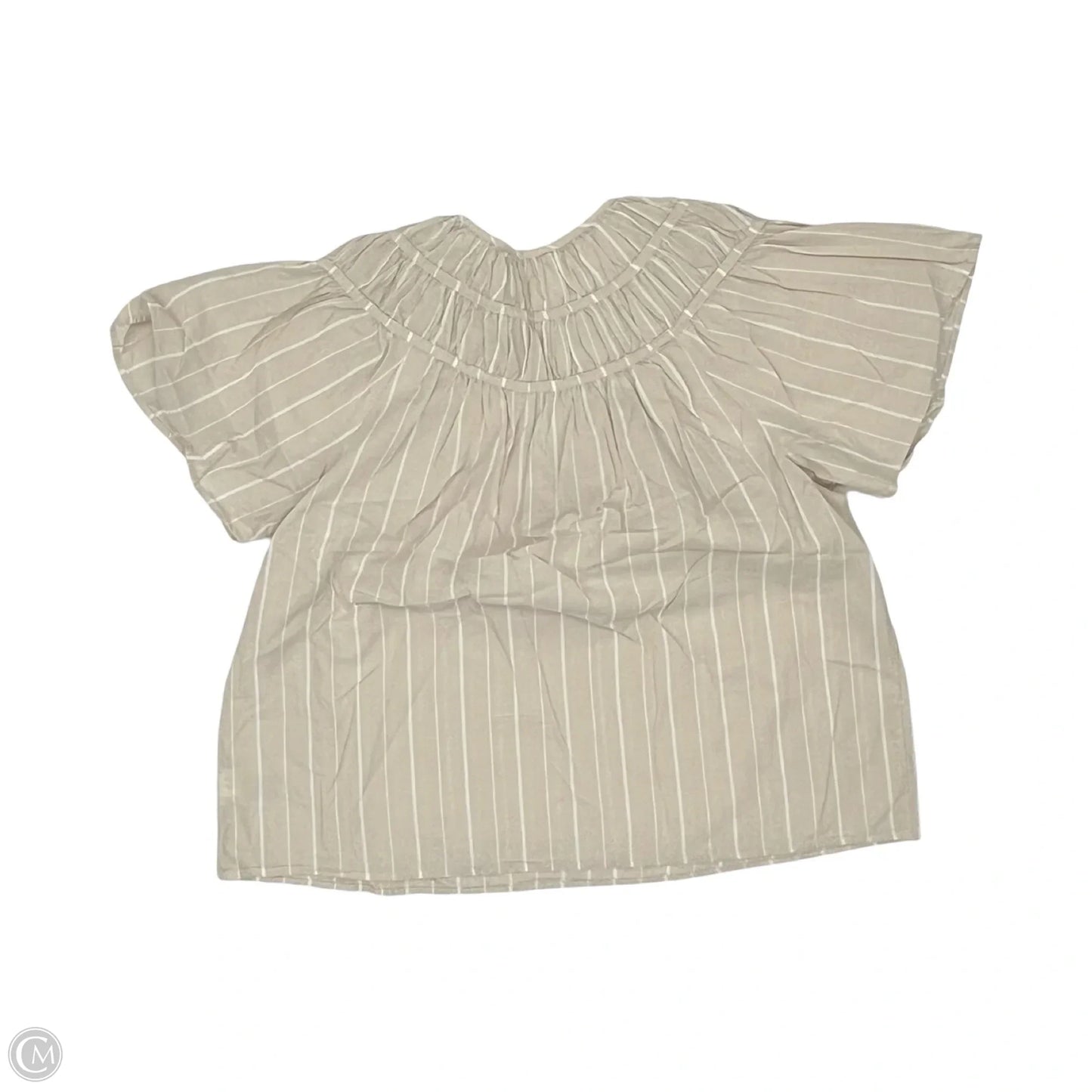 Blouse Short Sleeve By Old Navy In Tan, Size: L