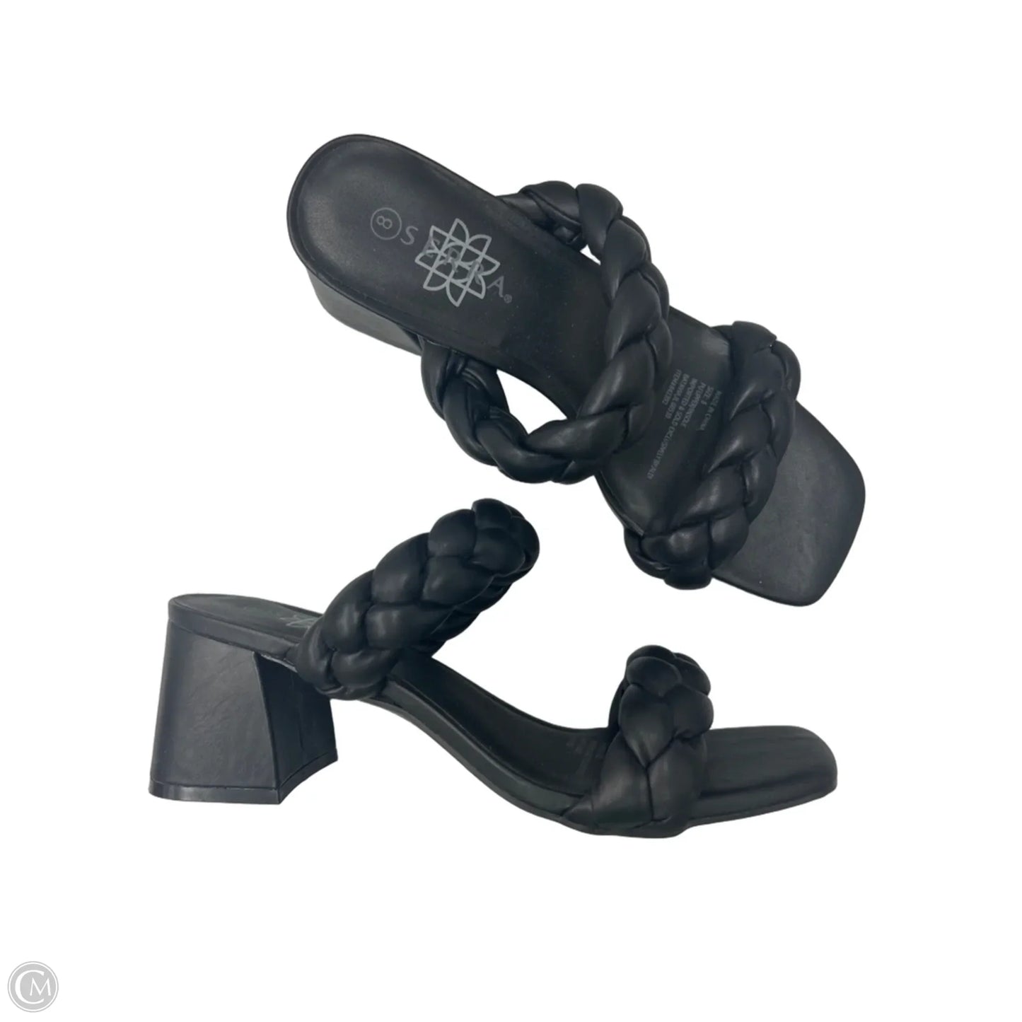 Sandals Heels Block By Serra In Black, Size: 8