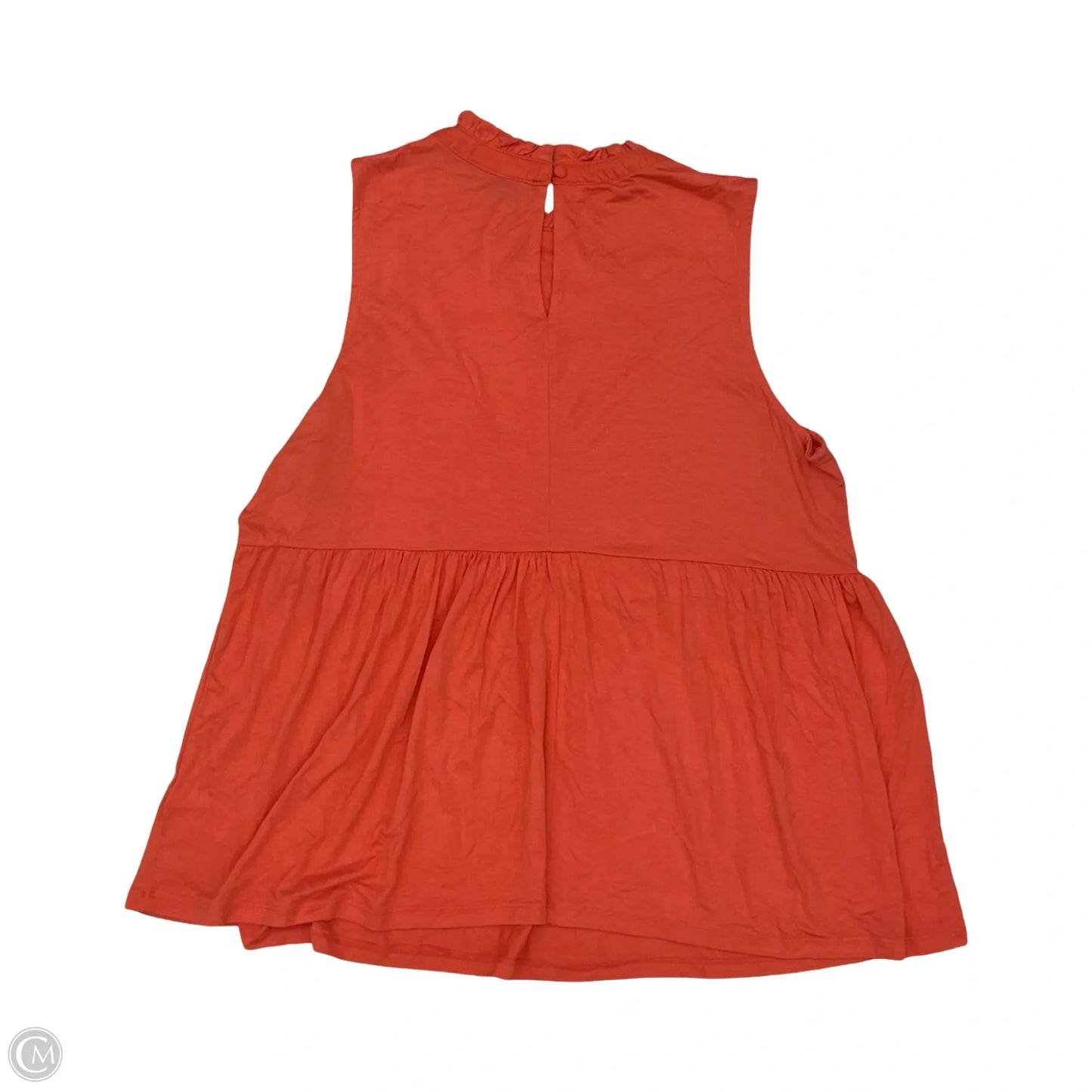 Blouse Sleeveless By Cable And Gauge In Orange, Size: Xl